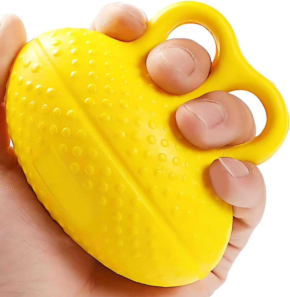 Hand Grip Strength Trainer,Finger Exerciser Balls for Hand Therapy,Stress Relief Balls for Adults(Yellow) image number 5