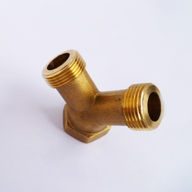 Rustproof Brass Y Piece Plug Thread Tap Adapter High Pressure Washing Machine Accessories Suitable for Garden Systems image number 3