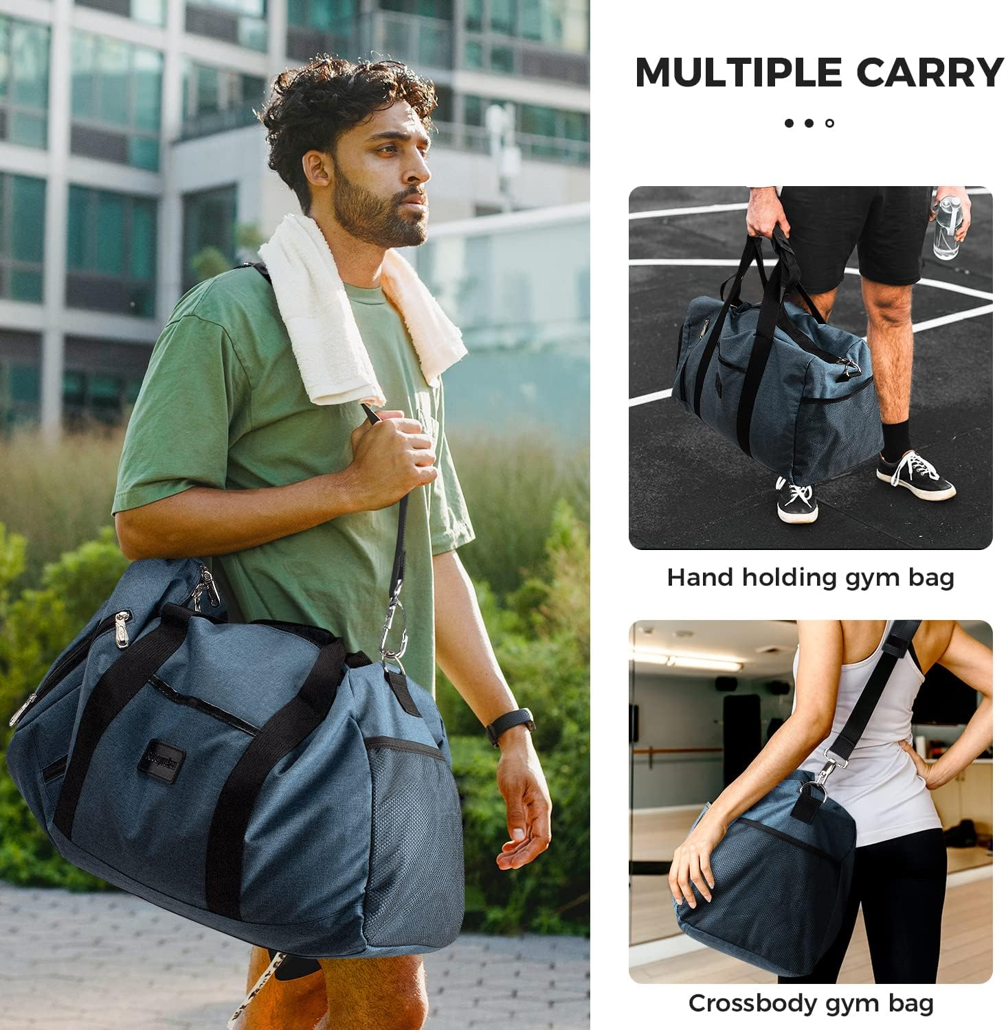Sport Duffle Bag Sports Gym Bag with Shoes Compartment