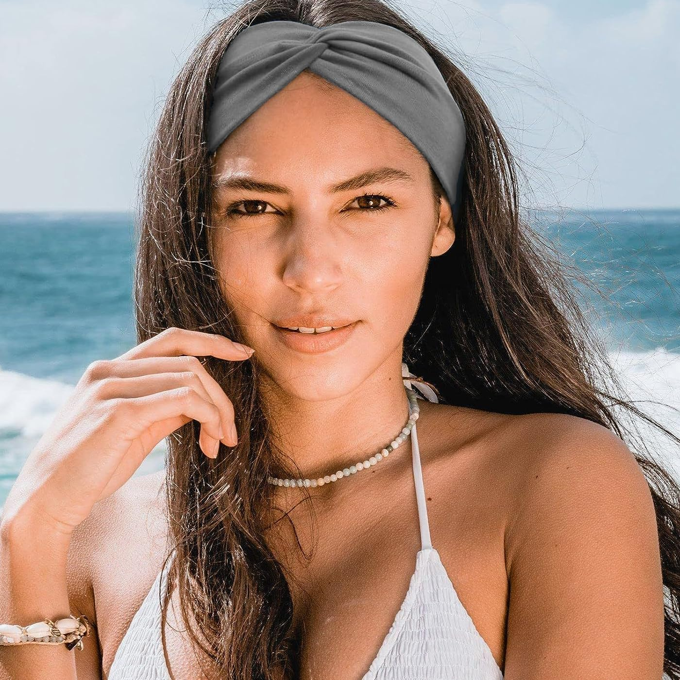 SSKHE 6PCS Headbands for Women, Wide Ladies Headband Boho, Stretchy Headbands, Print Leopard Bandanas, Fashion Knotted Hairbands, Cute Hair Bands for Women Girls Cleaning Face Makeup Yoga image number 4