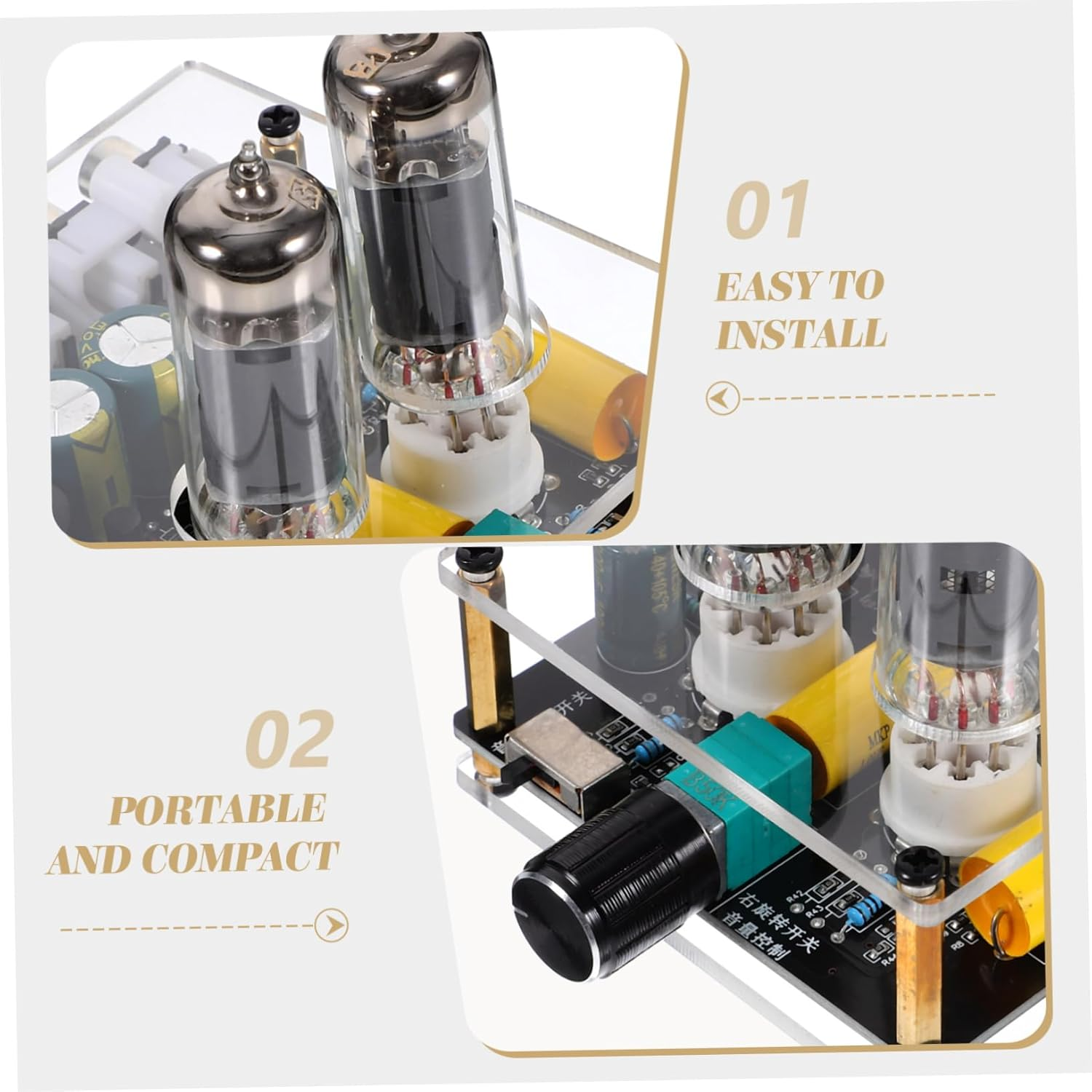 PHENOFICE Tube Preamplifier 6K4/6A2 Vacuum Electron Tube Preamp for Turntable Audio System DIY Home Theater Sound Amplifier image number 2