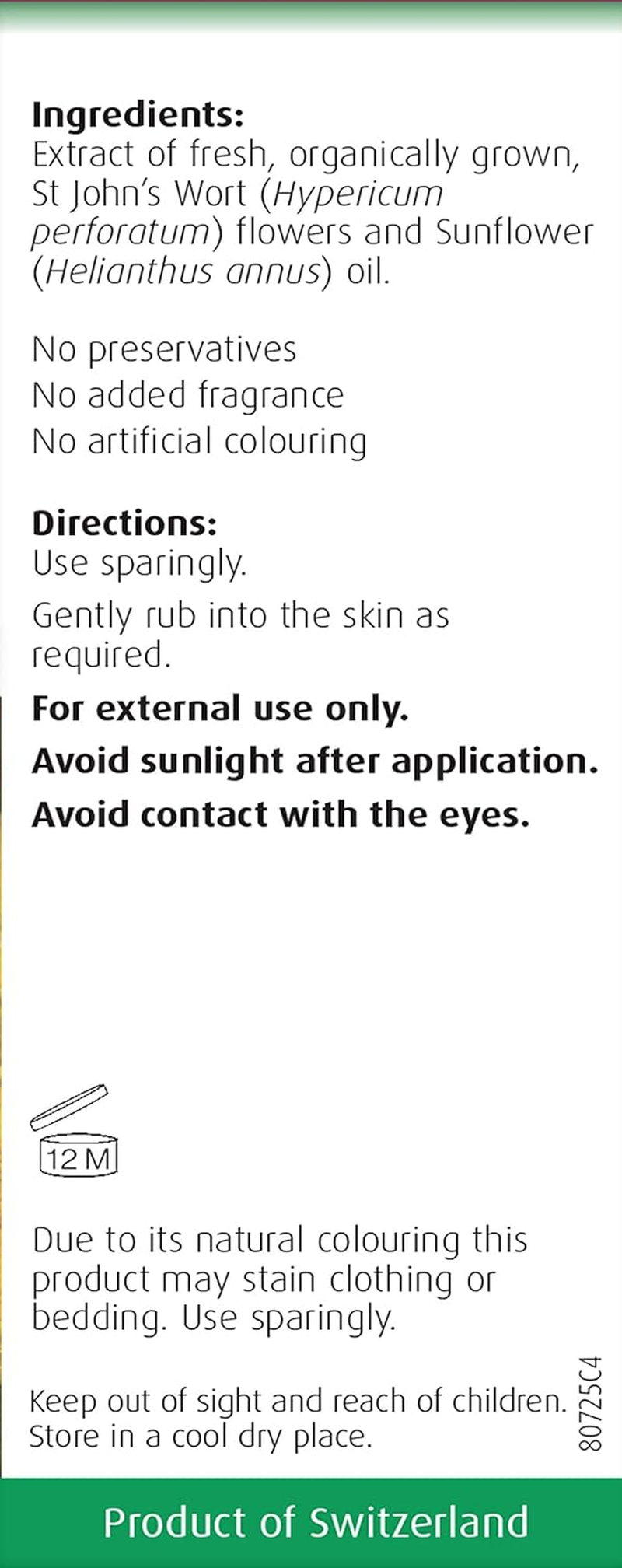 A.Vogel St. John&rsquo;S Wort Skin Care Oil 100 Ml image number 2