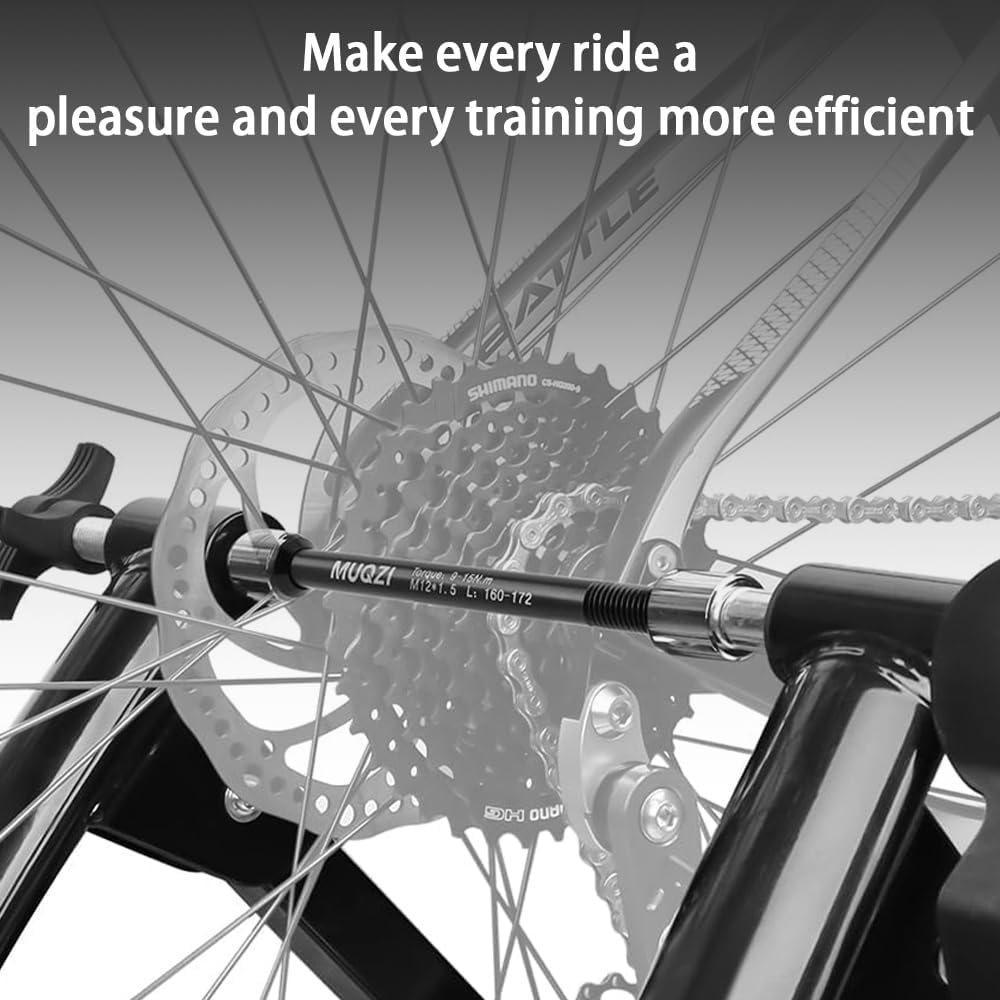Bike Trainers Thru Axles,Bike Thru Axle,Bicycle Trainer Thru Axle,Replacement Skewer Axle,For Bicycle Indoor Trainer,For Rear Wheel Attachment Trainer,Black image number 1