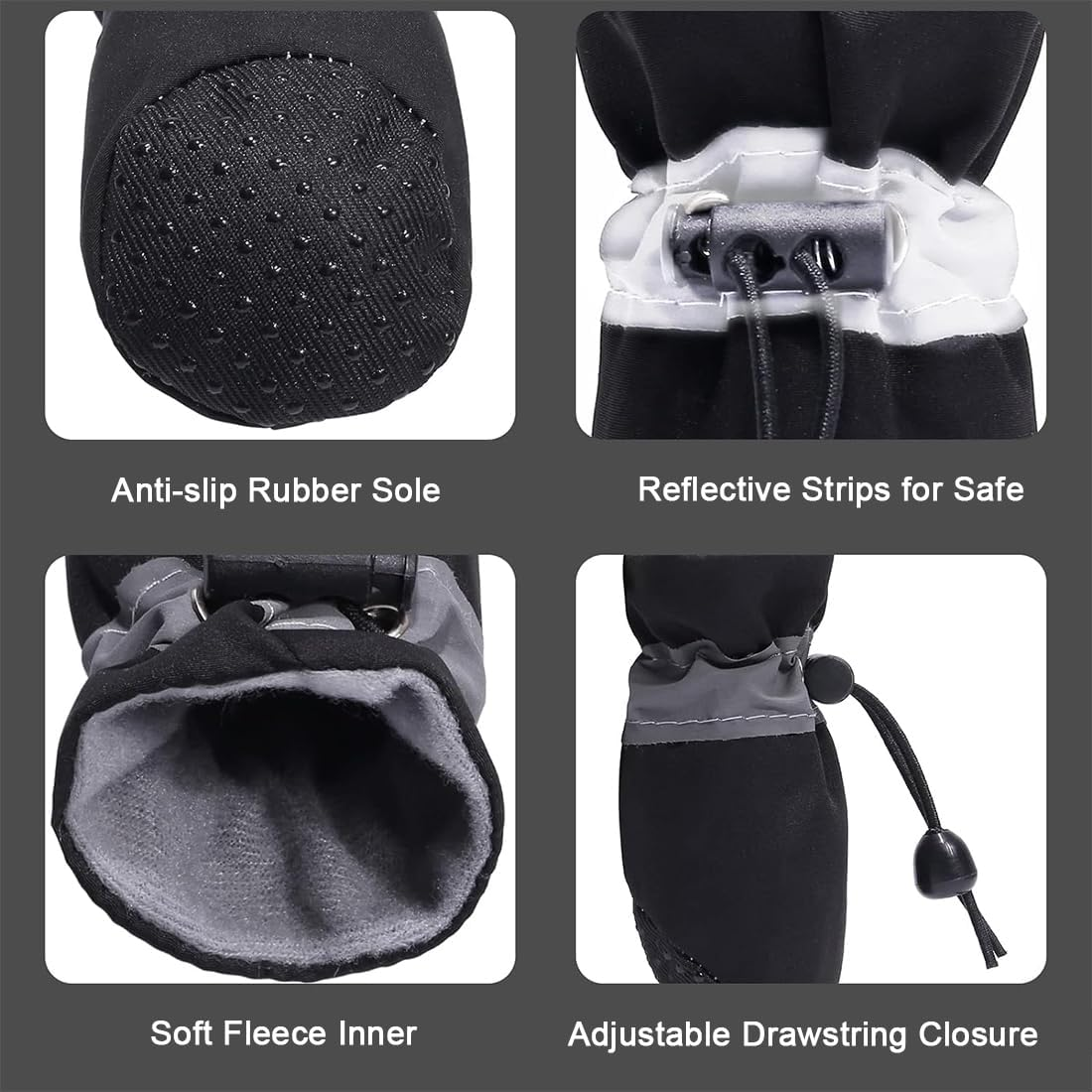 EODKSE 2 Pairs of Dog Boots Paw Protection - Soft, Adjustable Indoor Non-Slip Socks for Dogs on Hardwood Floors - for Aging Dogs, Offer Your Dog Optimal Comfort during All Activities image number 4