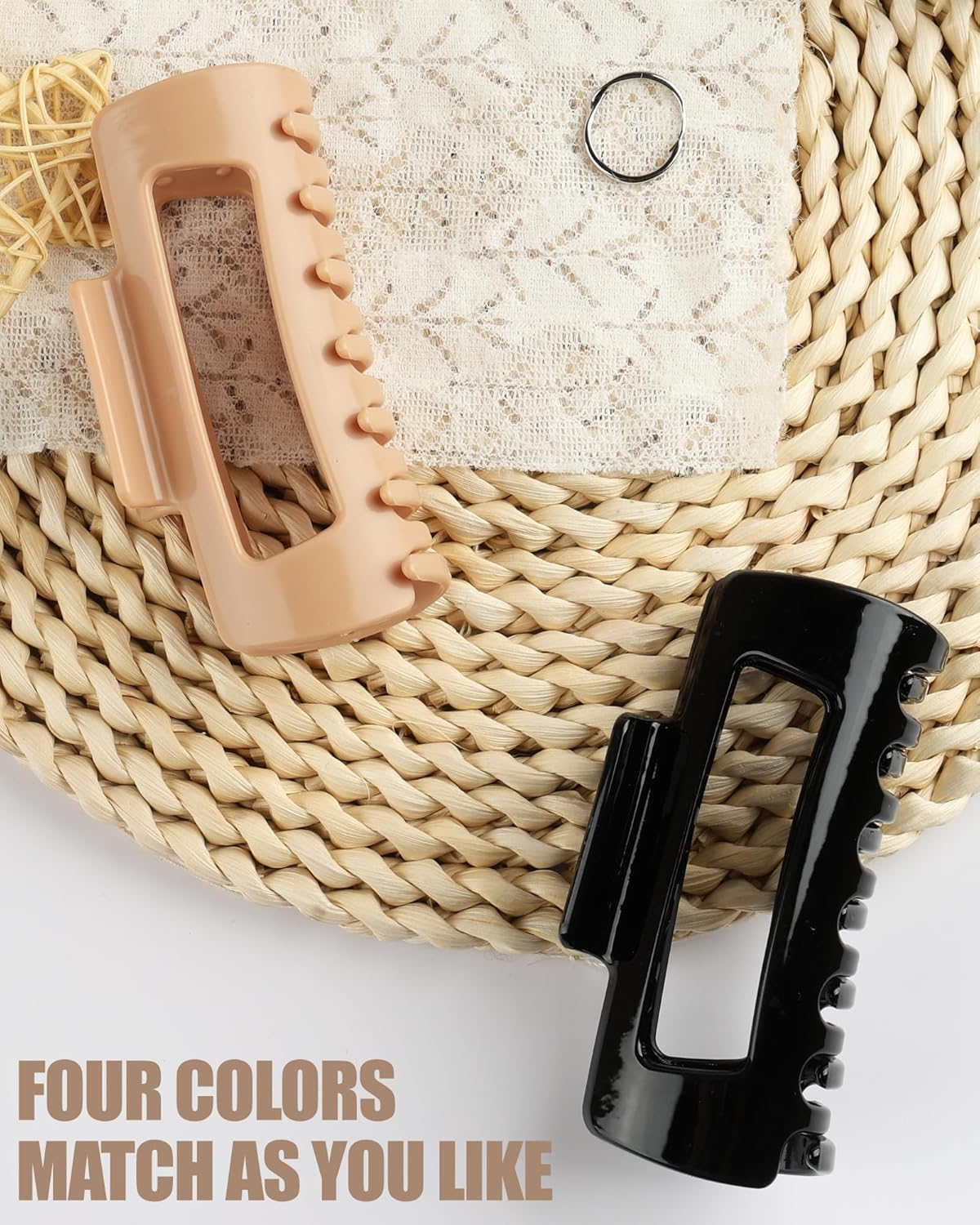 Lulir Soft Hair Claw Clip,Cloud Hair Claw Clips Women,Flexible Lightweight,Cosy Cloud Hair-Pin for Women,Strong Hold Non-Slip for Thick or Fine Hair,Suitable for Women, Girlfriend (Black + Coffee) image number 6