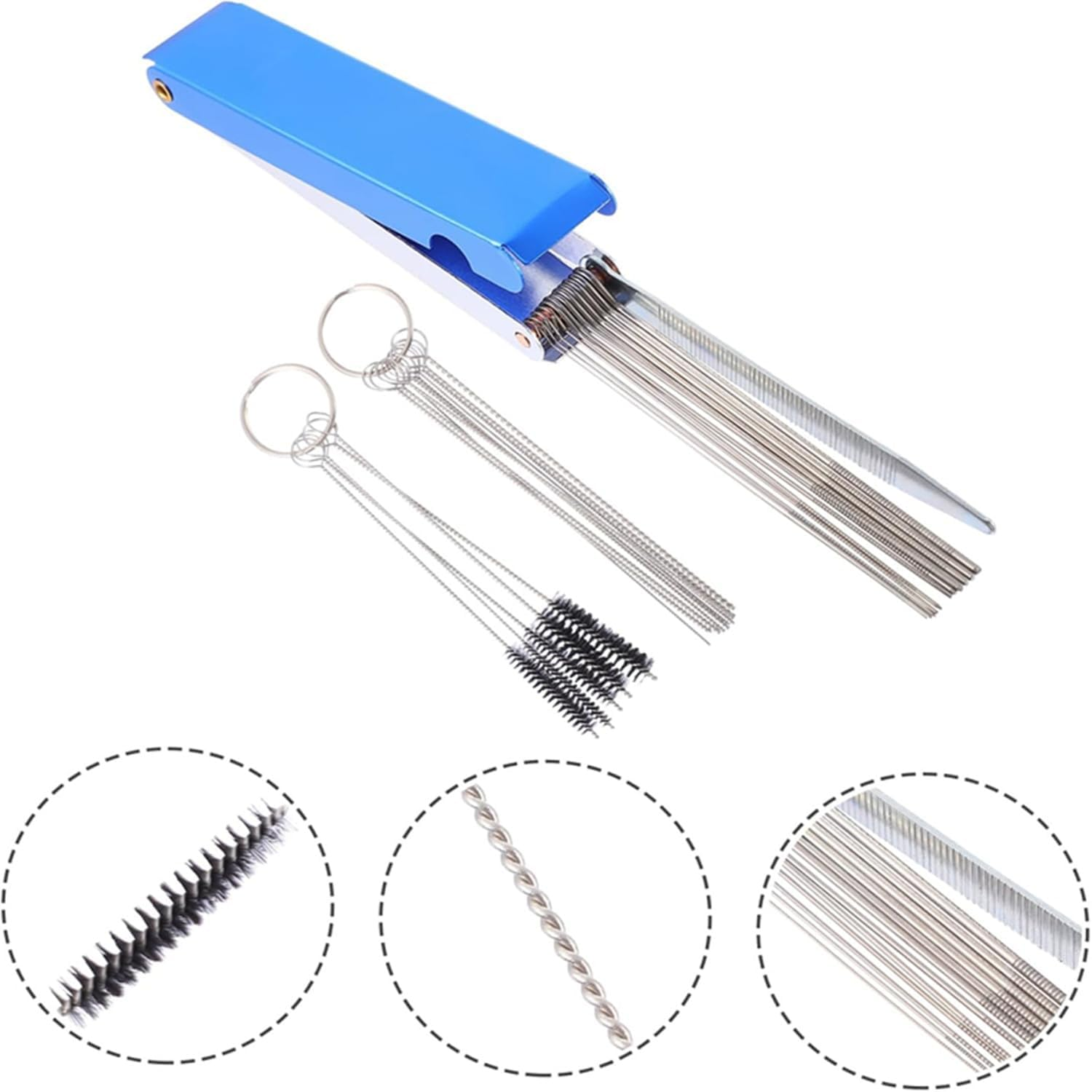 Coehaopike 3 Sets Carburetor Cleaning Brush Pilot Cleaning Tool Motorbike Carburetor Jet Cleaner Cleaner Carburetor Adjusting Tool Cleaning Screwdriver Stainless Steel image number 3