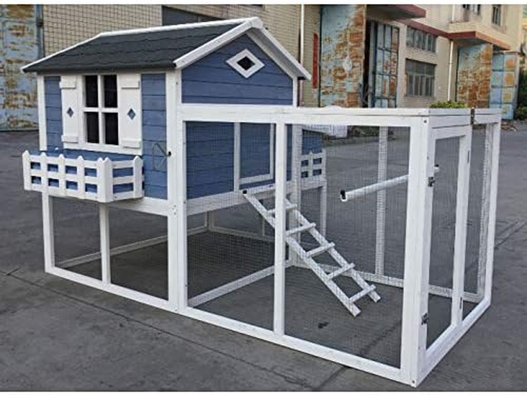 Garden Window Chicken Coop House 2130X1385X1310Mm Chook Pen Rabbit Hutch Nesting Box Poultry Enclosure with Mesh Floor Snake Proof image number 1