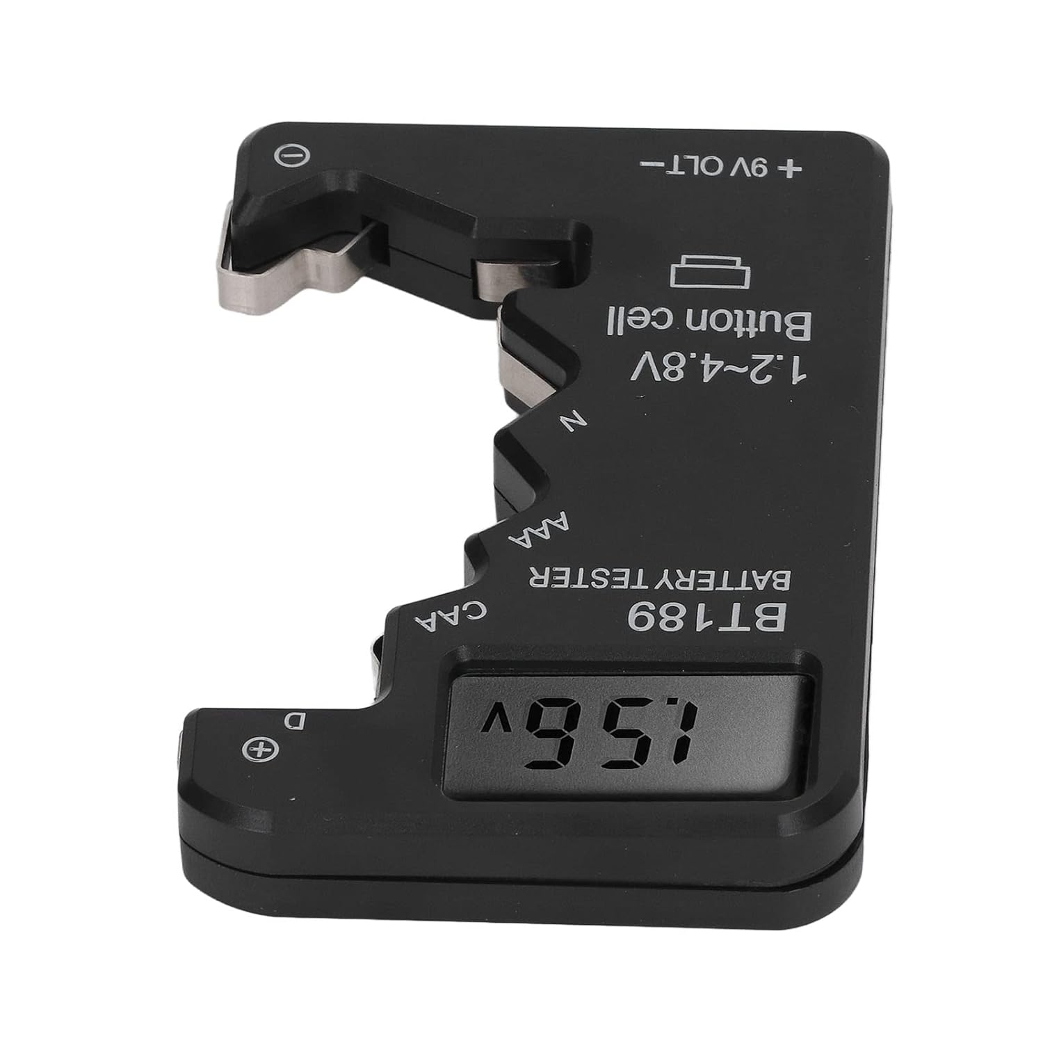 Nunz Battery Tester, High Accuracy LCD Display, Durable, Portable, Compatible with C AA AAA DN 6F22 Batteries image number 3