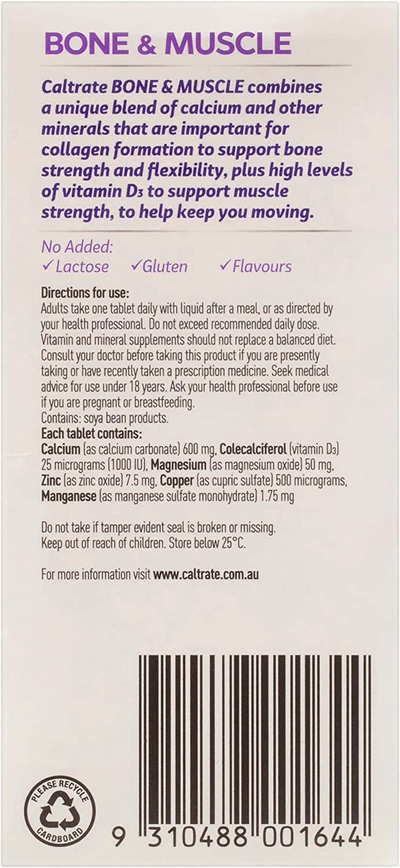 Caltrate Bone and Muscle Health Tablets, Multi 100 Count (Pack of 1) image number 6