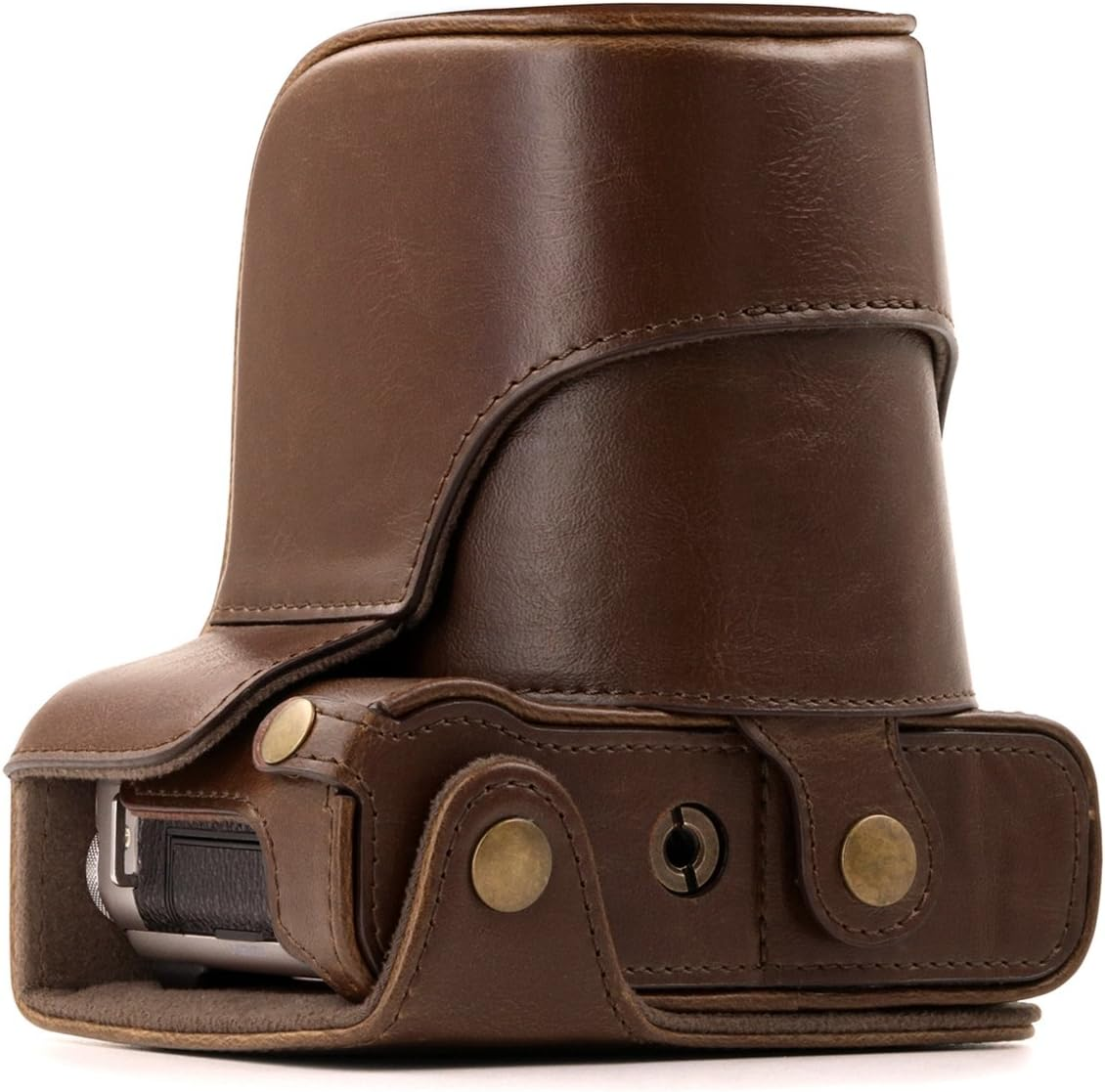 Megagear Ever Ready Leather Camera Case and Strap Compatible with Fujifilm X-A5, X-A3, X-A2, X-A1, X-M1