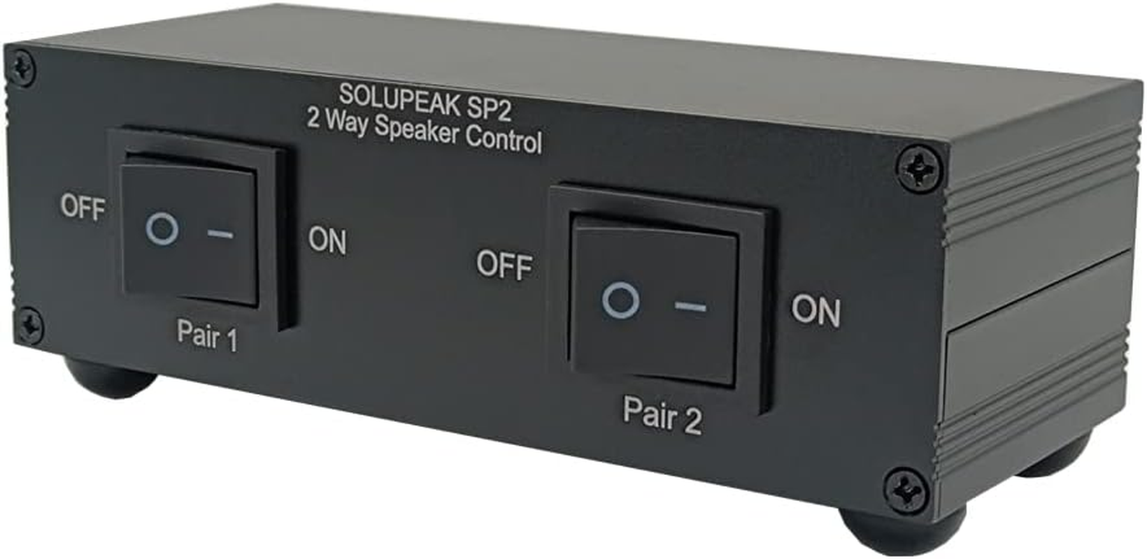 Premium 2 Zone Speaker Selector Switch Box, 2 Way Stereo Audio Speaker Switcher Distribution Box for Multi-Channel High Powered Amp a B Switches -SOLUPEAK SP2 image number 3