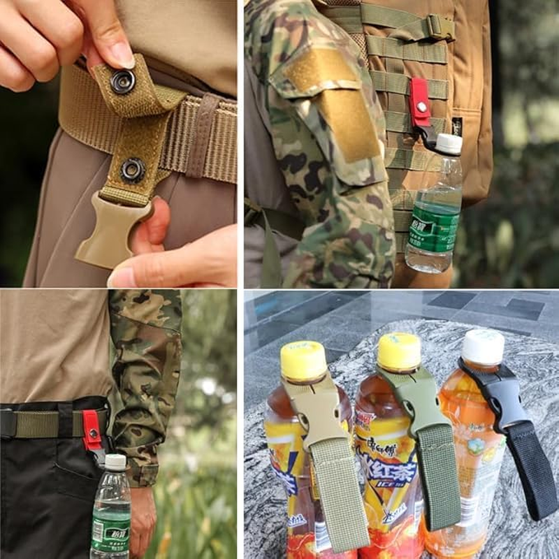 4Pcs Hanging Bottle Buckle Clip Carabiner, Secure Carabiner Keychain for Camping, Hiking, Travel, Sports for Outdoor Camping Hiking Traveling image number 2