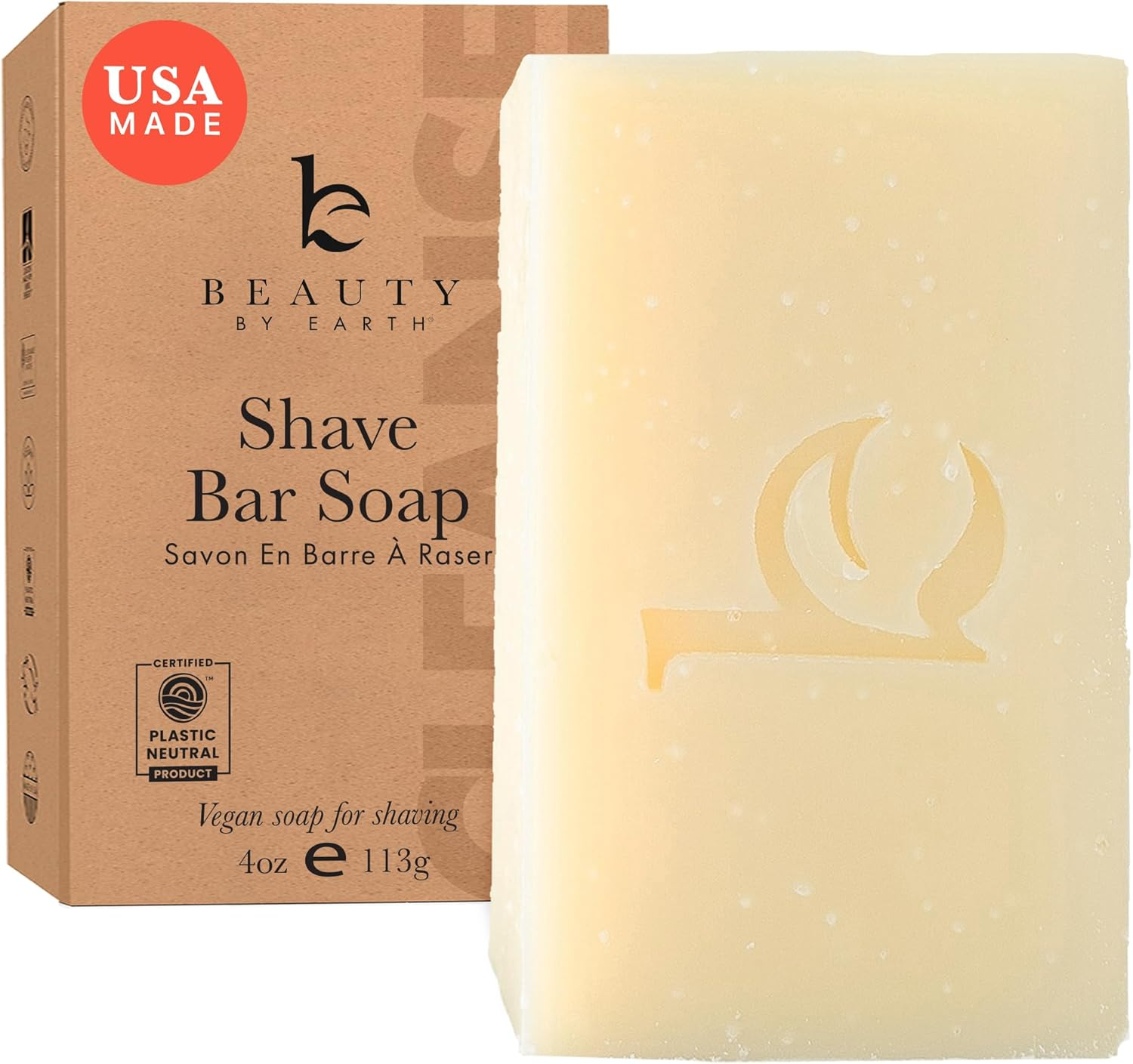 Beauty by Earth Organic Face Wash Bar Soap, Shea Butter Soap, Natural Soap, Organic Soap Bar, Soap for Face, Foamy Lathering Vegan Soap Works as Shaving Cream, Organic Soap with Shea Butter (1 Pack) image number 5