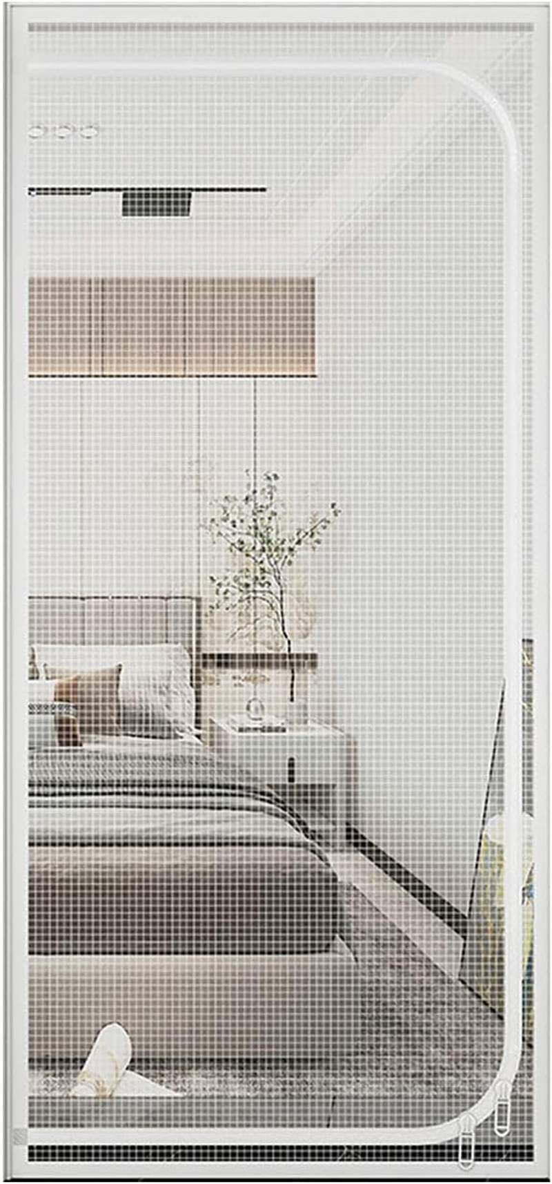 SOONHUA Pet Screen Door with Zipper for Living Room Kitchen Bedroom Patio Dog Cat Scratch Resistant image number 3