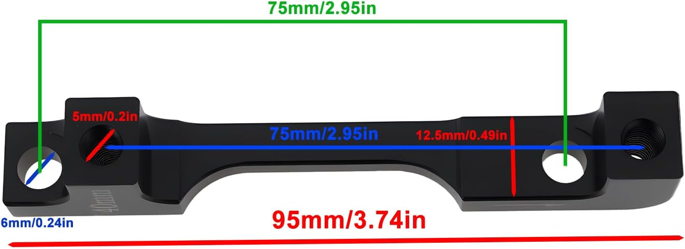 Create Idea 40Mm Brake Caliper Adapter Postmount Compatible with SRAM for Front 200 Mm & Rear 180 Mm image number 3
