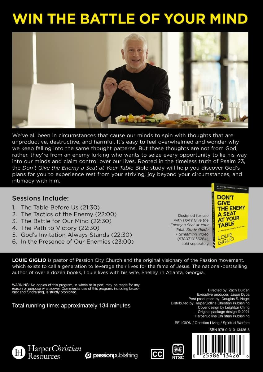 Don'T Give the Enemy a Seat at Your Table Video Study: It'S Time to Win the Battle of Your Mind