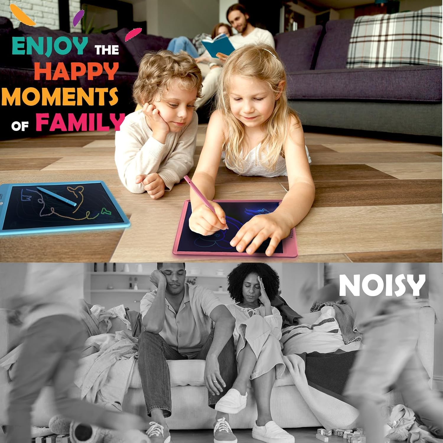 Oksoar Writing Tablet for Kids (Age 3-8), 10-Inch LCD Colorful Doodle Boards, Perfect for Christmas & Birthday Gifts, Learning Toys & Travel Essentials for Boys and Girls (Blue) image number 6