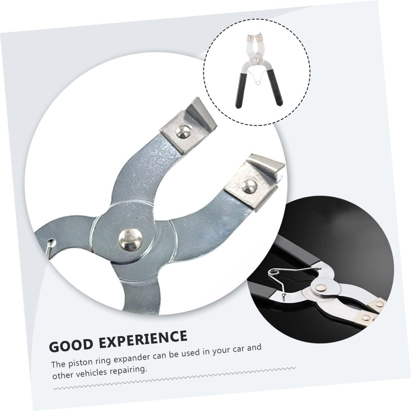 FUNOMOCYA 3Pcs Piston Ring Pliers Piston Ring Installer Tool Small Engine Mechanic Tools for Automotive image number 4