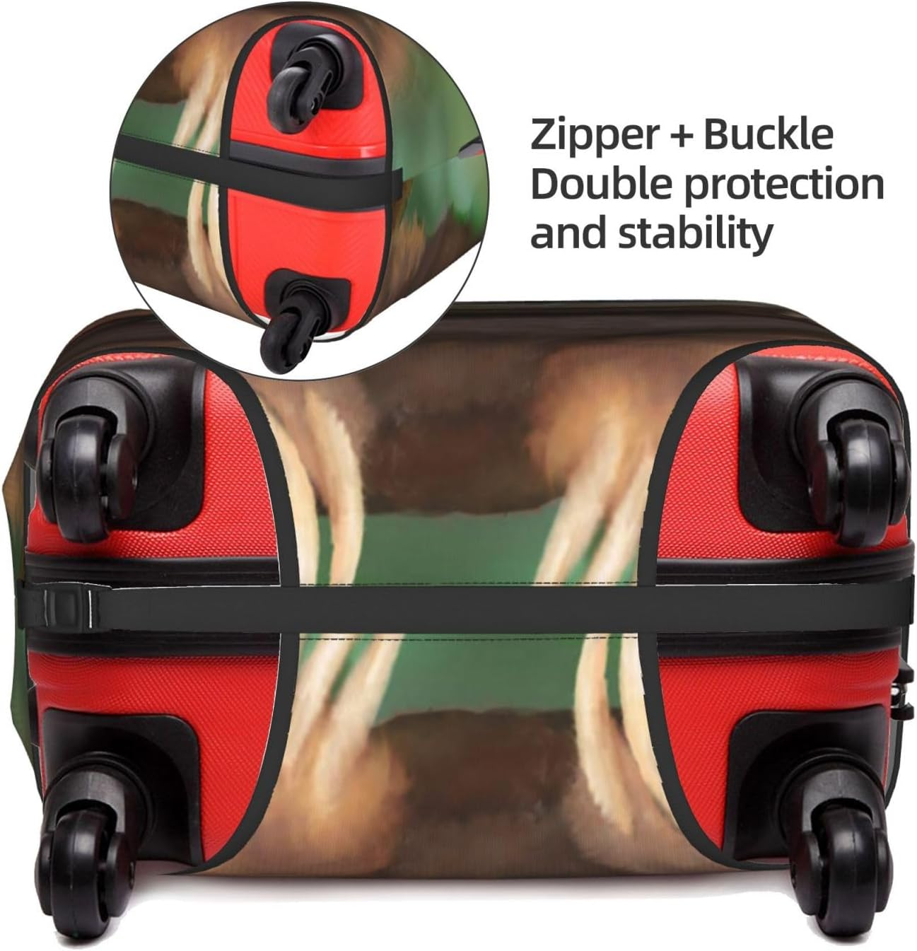 Obabo Serene Coastal Travel Luggage Cover,Washable Suitcase Cover Protector Anti-Scratch Suitcase Cover Fits 18-32 In, Sloth, S image number 3