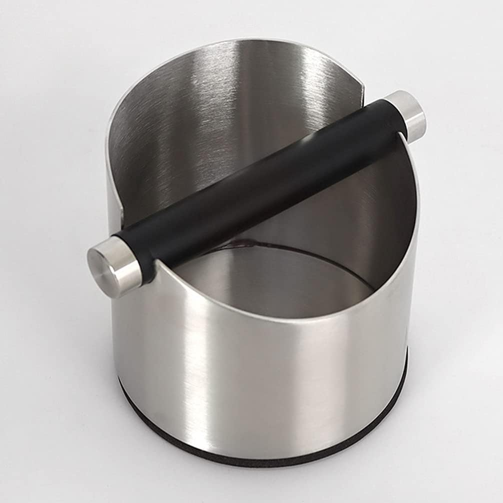 Espresso Knock Box Stainless Steel Coffee Ground Knock Box Style Knock Container Espresso Dump Bin Grind Waste Bin Coffee Maker Accessories image number 2