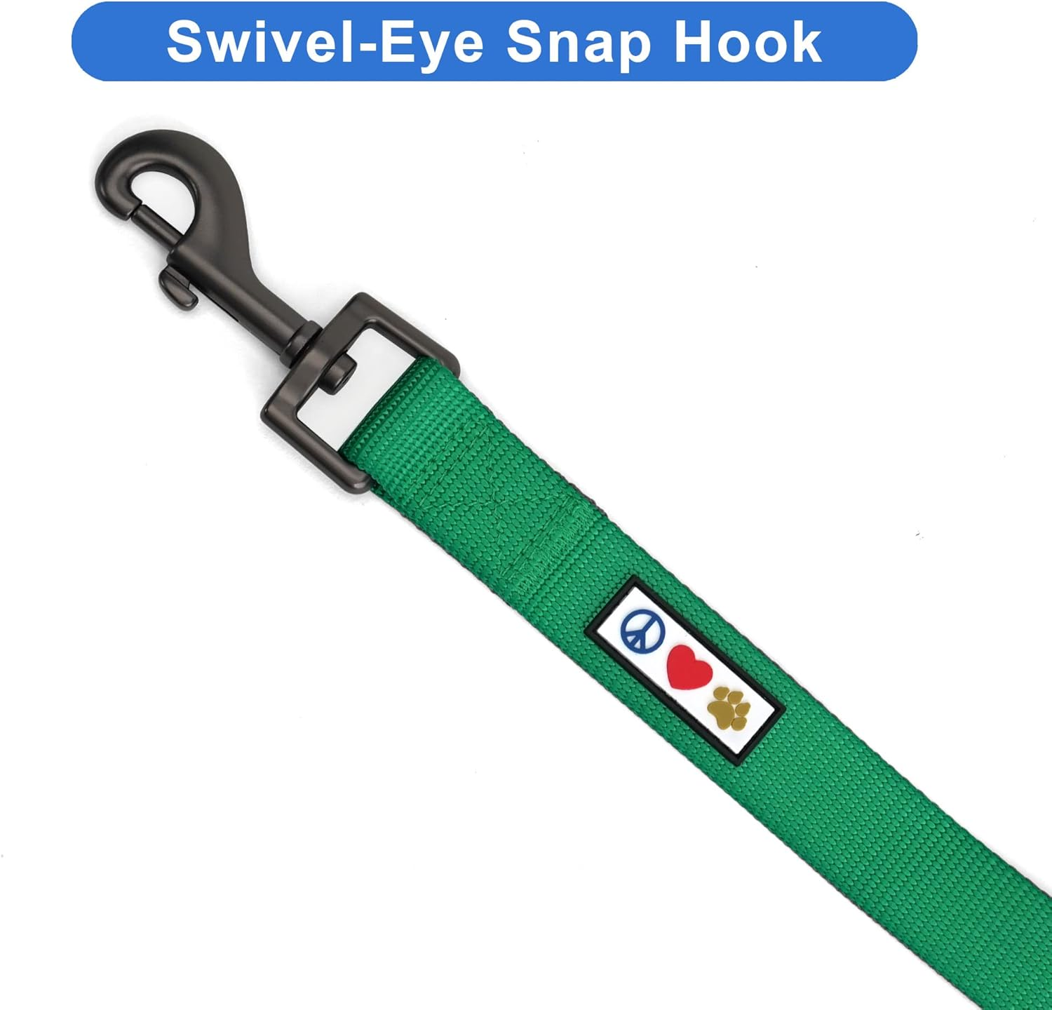 Pawtitas Solid Color Leash Puppy Leash Dog Leash Comfortable Handle Dog Training Leash 6 Ft Dog Leash Medium/Large Lush Green image number 5