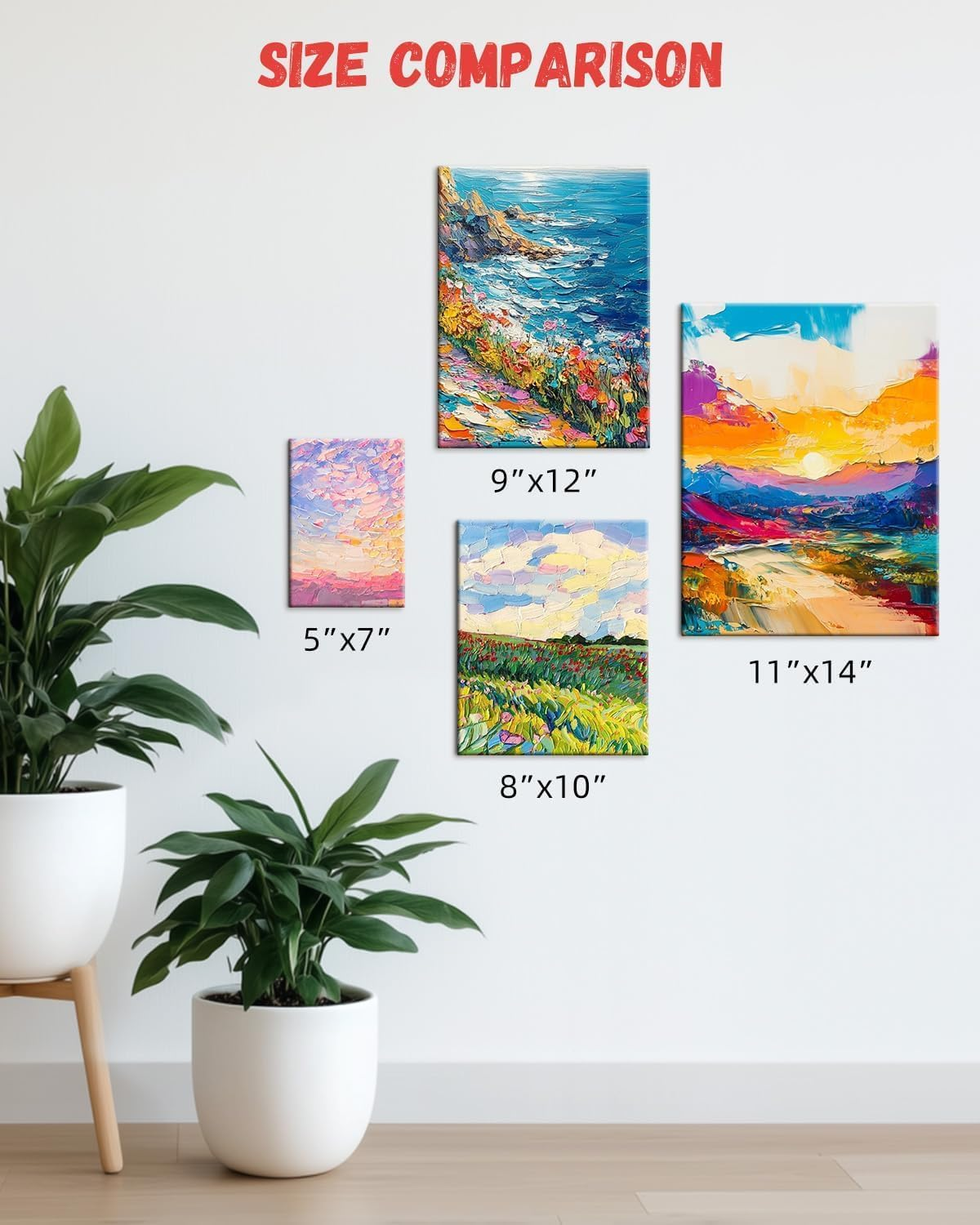 8X10 Inch Canvas Boards for Painting, Blank Flat Canvas Panels Art Painting Supplies - Gesso Primed 100% Cotton for Acrylic Oil Watercolor Tempera Paint（12 Pack）