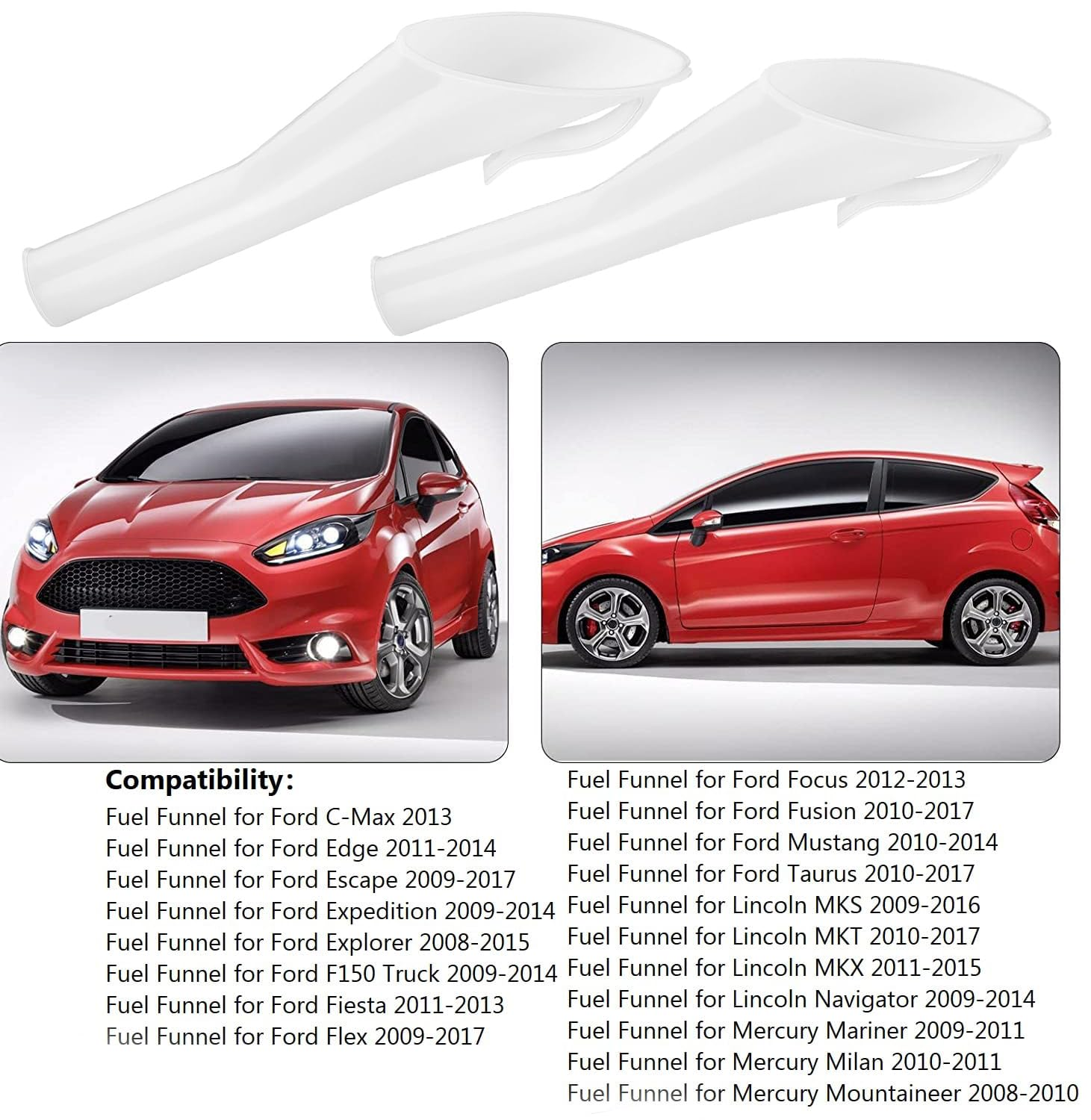 Ford 8U5Z-17B068-B Fuel Filler Funnel Oil Tool for F150, F16, Edge, Taurus, Explorer, MKC, MKX, MKZ, Lincoln image number 5