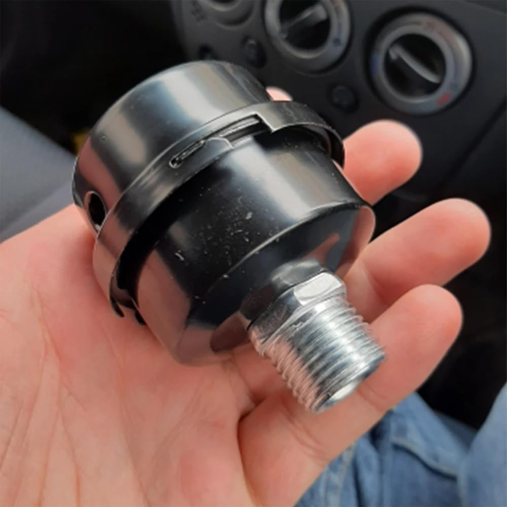 2X 12Mm Air Compressor Spare Parts Metal Air Compressor Intake Filter Squelch Muffler image number 6