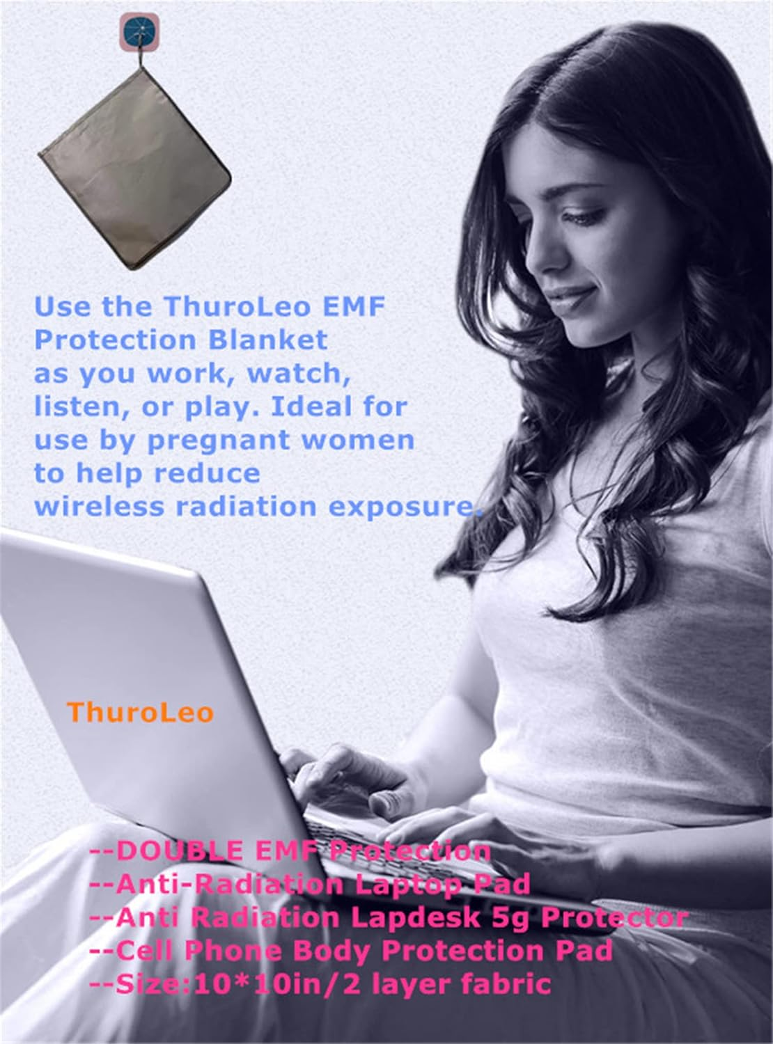 EMF Protection Pad Faraday Bag Cell Phone Body Radiation Blocking Computer Pad 5G Anti-Radiation PC Faraday Blanket Pregnant Kids RFI GPS Signal Notebooks,Laptops,Tablets Shielding Bag 27In image number 1