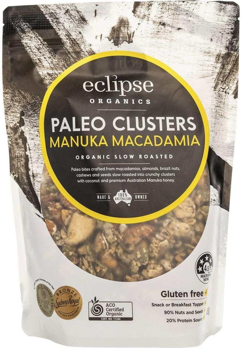 Eclipse Organics Paleo Clusters Manuka Macadamia 450G - Granola, No Fruit, Grain-Free image number 1