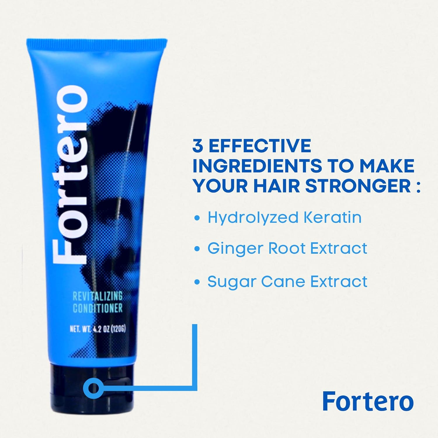 Fortero Hair Growth Conditioner - Hair Thickening Products for Women & Men &ndash; Hydrate Hair and Scalp, Promote Hair Growth - Sulfate Free, for All Hair Types (3 Pack) image number 1