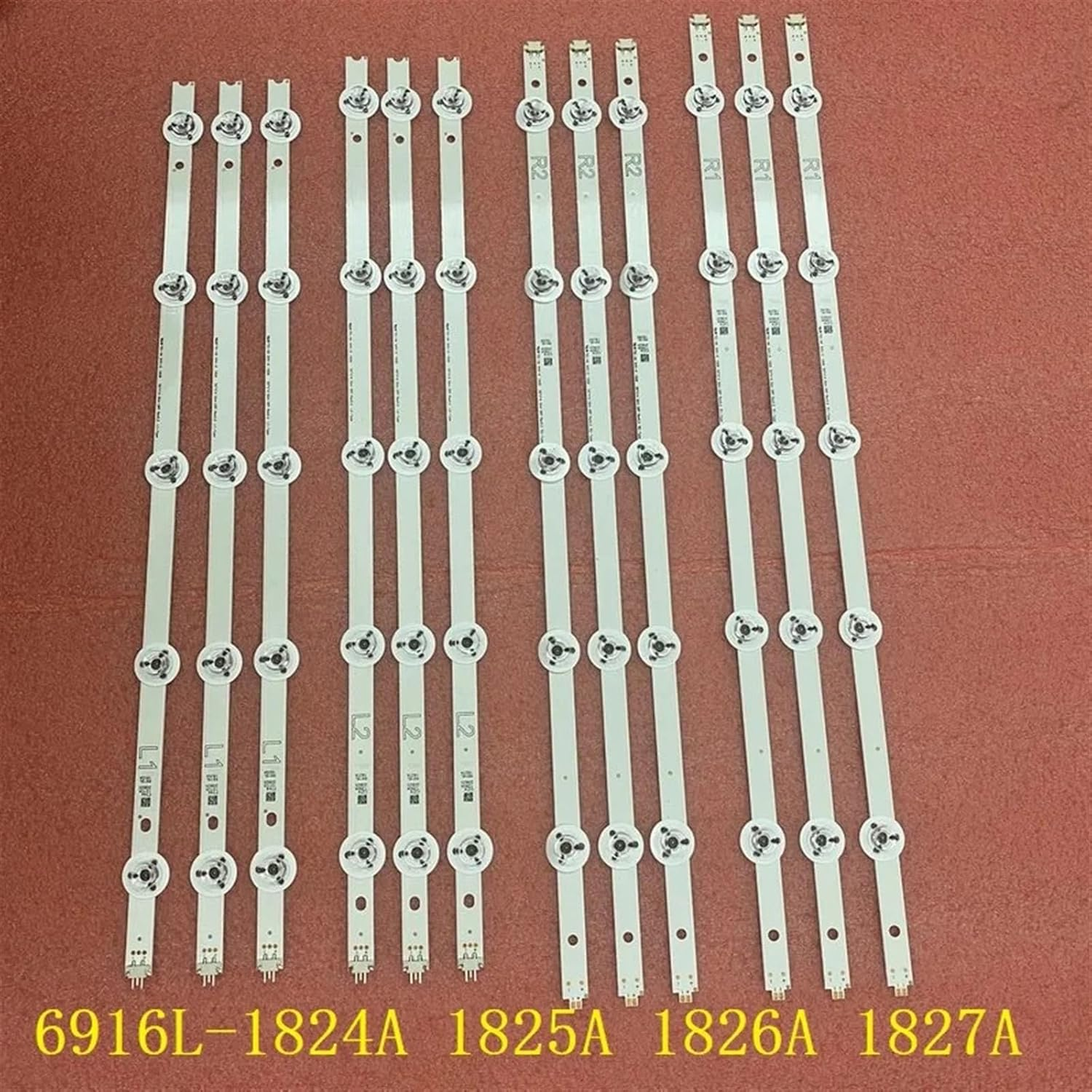 Kit 12Pcs LED Bar for TV TX-50AS740 TX-50AS650 TH-50AS670C 6916L-1824A 1825A 1826A 1827A 50 V14 Slim DRT L1 L2 R1 R2 image number 2