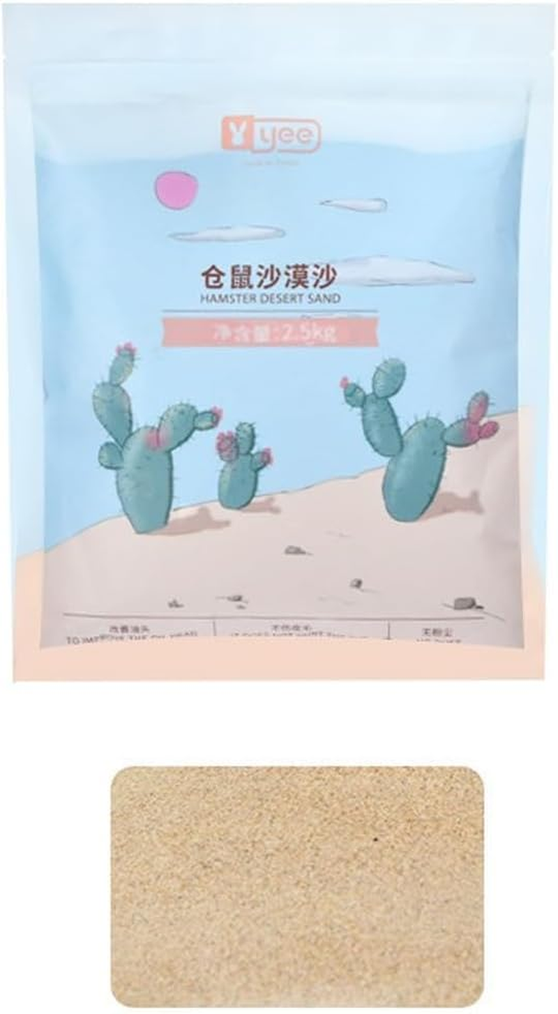 AIMALL Hamster Bath Sand, 2KG Urine Sand Set, Deodorizing Low Dust Bath Sand for Golden Bears and Small Rodents, 0.005 Inch Fine Grain image number 2