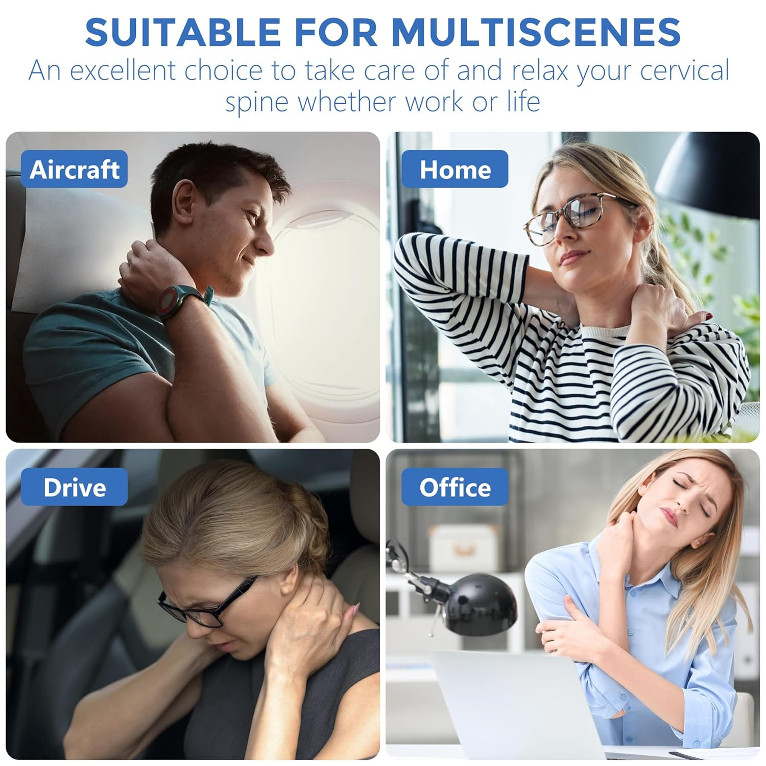 RAFSUN Neck Stretcher - Adjustable Cervical Traction Device for Neck Pain Relief, Inflatable Neck Brace for Spine Alignment & Decompression at Home image number 1