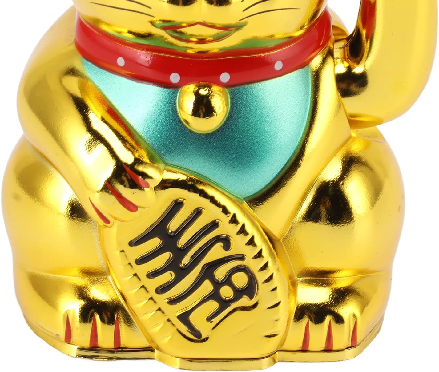 4 Inch Lucky Fortune Cat Maneki Neko, Lucky Cat Decor Hand Waving Welcoming Cat for Home Desk Ornament Gift Giving, Feng Shui Business Ornament Home Decor (Gold) image number 2