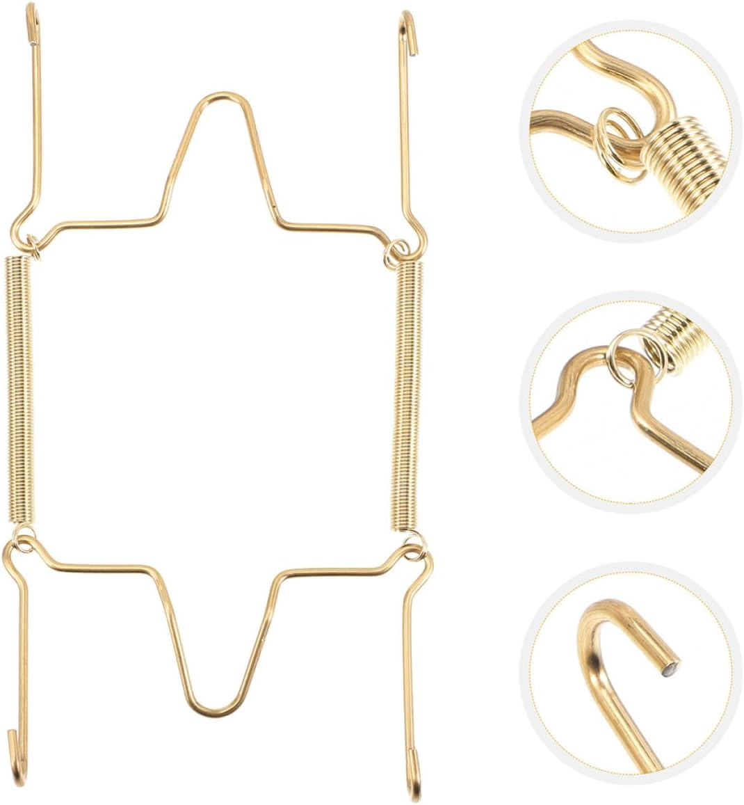 GRADENEVE 10Pcs Stainless Steel Invisible Plate Wall Hangers with Spring Hooks for Large Decorative Plates Vintage Dinnerware Display Wall Mount Holders for Kitchen Storage and Dining image number 1
