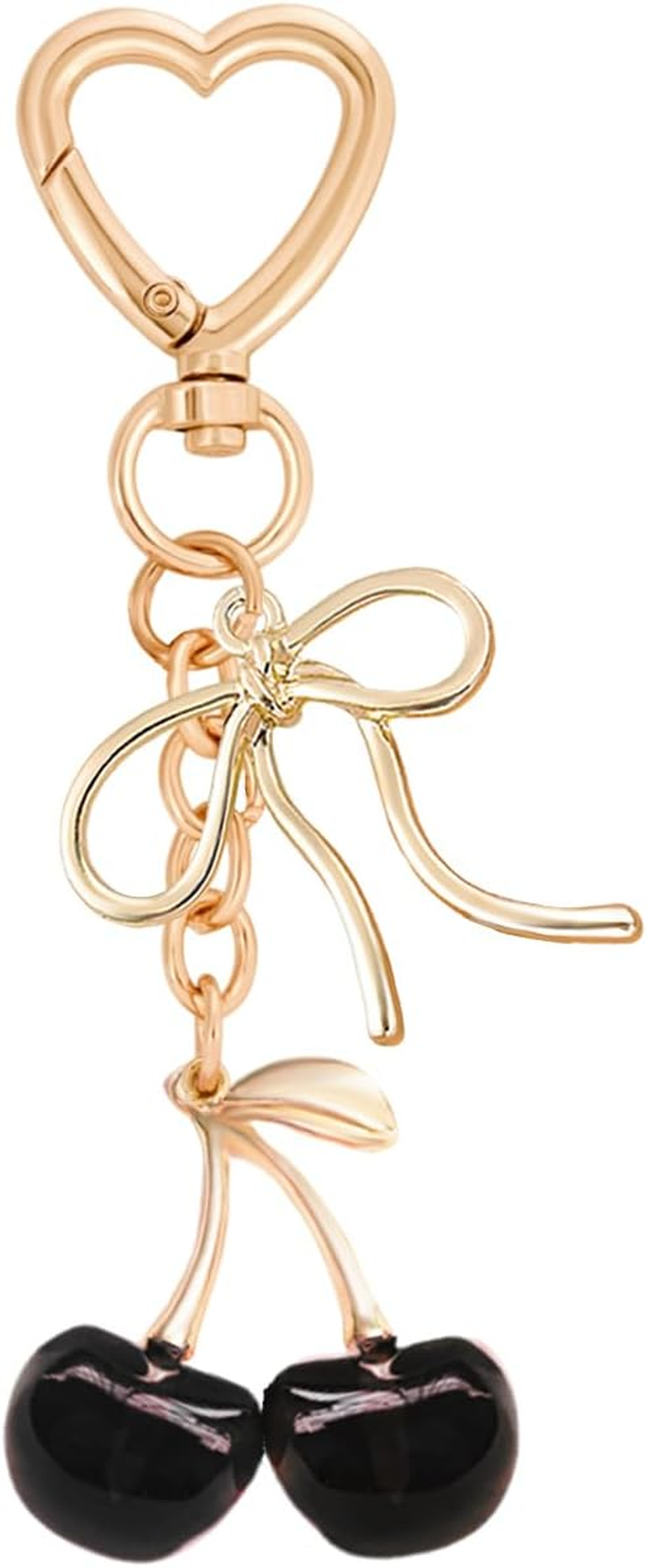Cherry Keychain Cute Cherry Bag Charm Bow Keychain for Women Bag Keys Backpack Decor