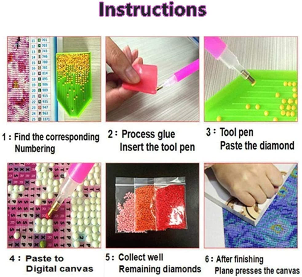 5D Diamond Painting Kits, Lighthouse Rural House Sea Flowers WOWDECOR Full Drill DIY Diamond Art Cross Stitch Paint by Numbers image number 3