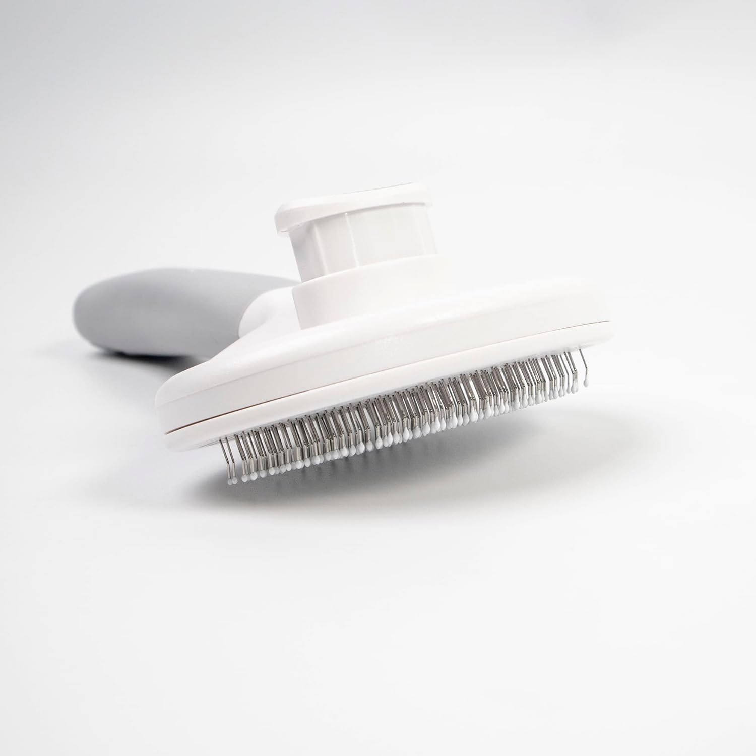 Cat Brush, Paw Shaped, Grey, Pet Hair Remover, Cleaning Button image number 2