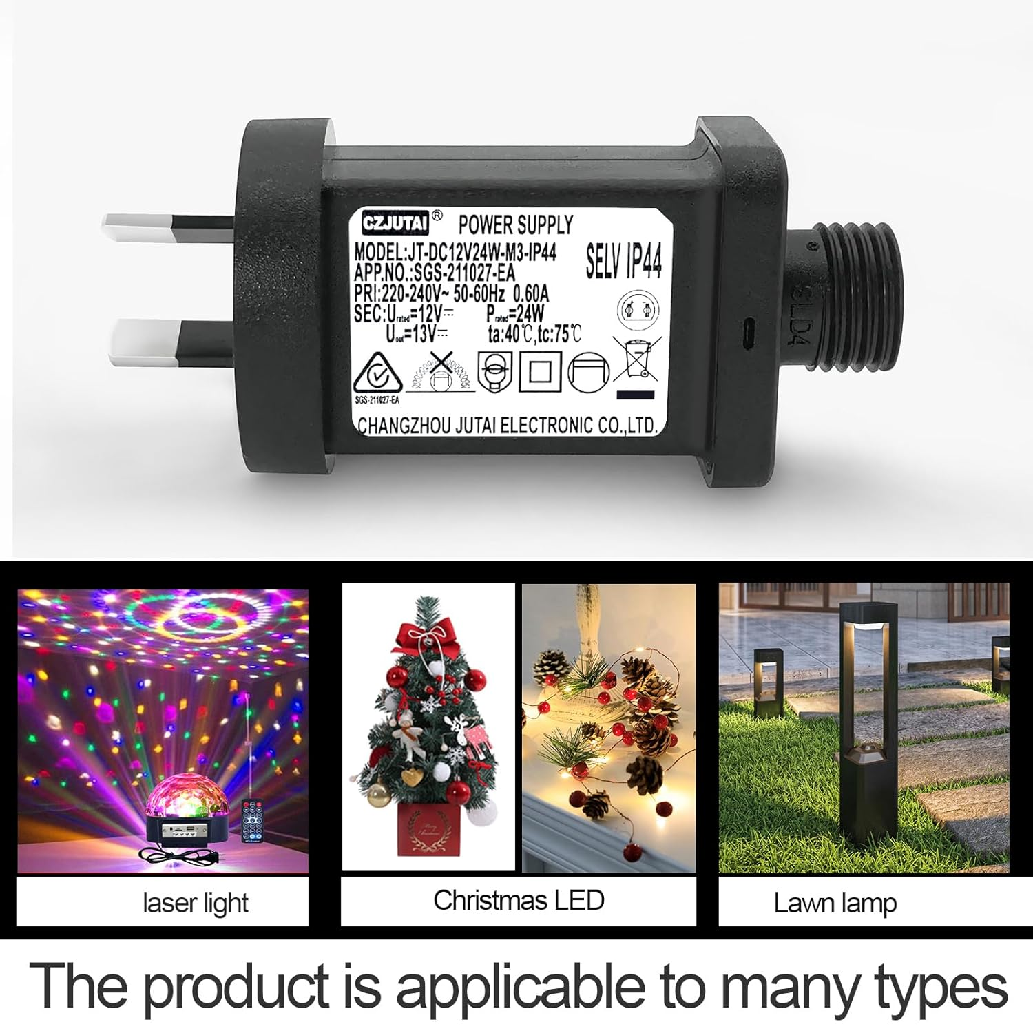 12V 24W Replacement LED Power Supply for CZJUTAI JT-DC12V24W /15W /12W /9W for Christmas Lighting [A3S4] image number 4