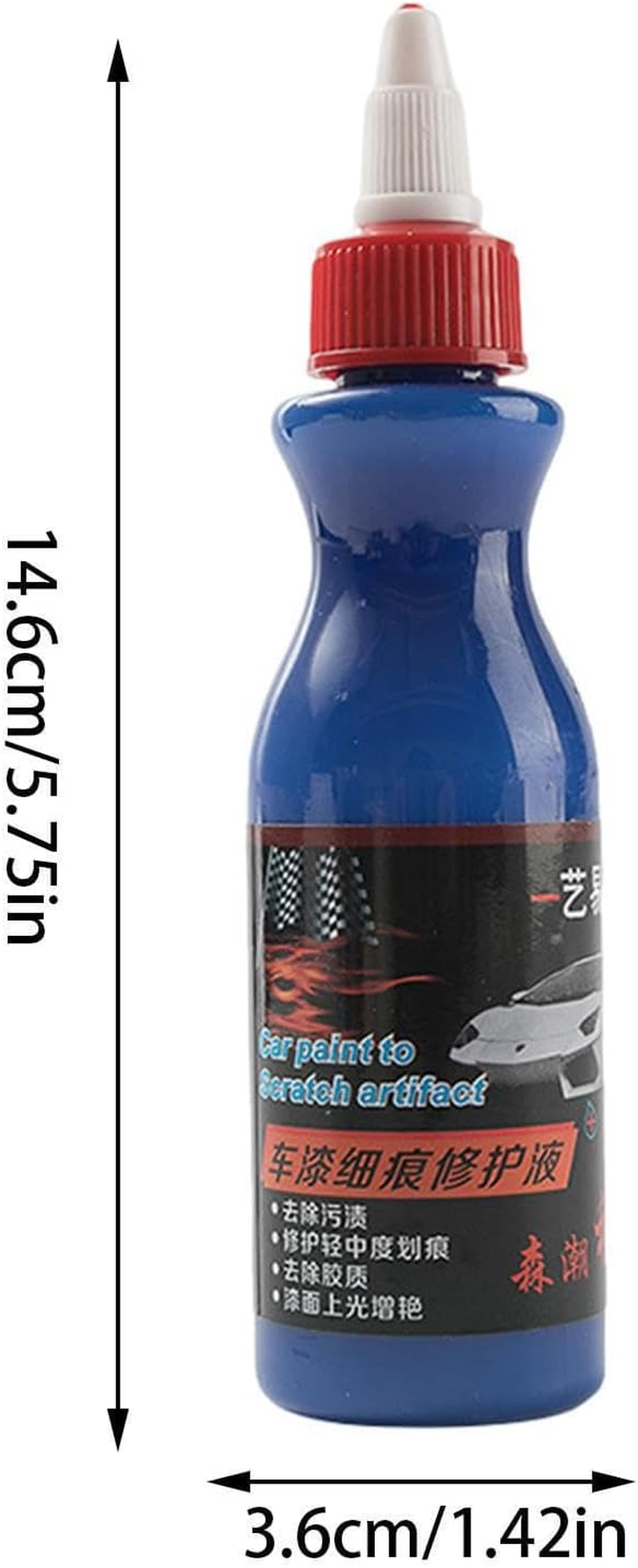 Car Scratch Remover Blue, Car Paint Repair, 100Ml Blue Car Scratch Remover for Repairing Light to Moderate Scratches, Quick Fix Paint for Vehicles with Minor Scratches Metal image number 4