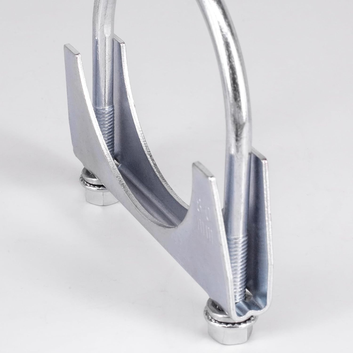 Pack of 2 M8 Pipe Clamp Diameter 52-80 Mm Special Clamp for Exhaust Pipe U-Shaped Galvanised Pipe Clamp (52 Mm) image number 3