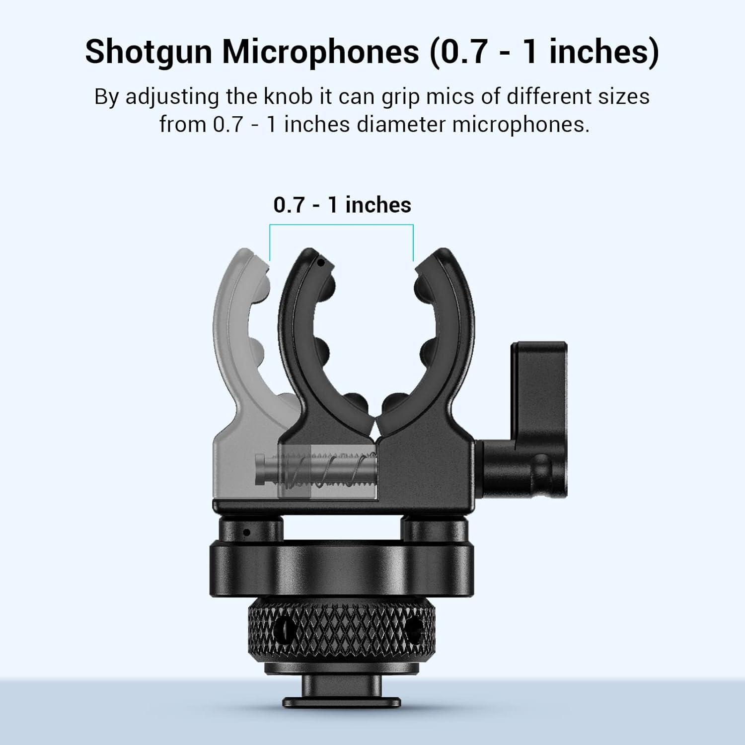SMALLRIG Microphone Holder, Shotgun Microphones Clip with Cold Shoe Adapter - BSM2352 image number 4