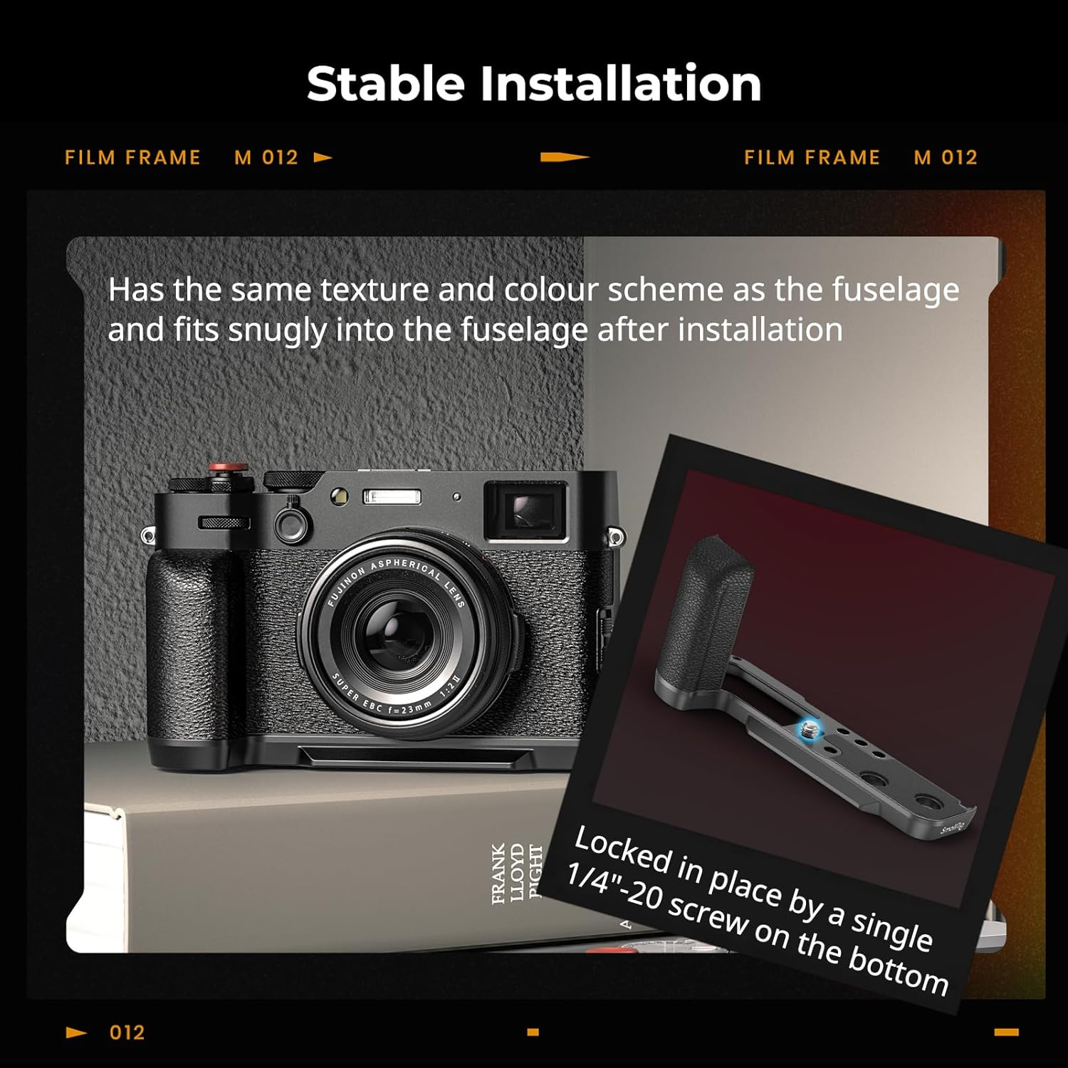 SMALLRIG X100VI Handgrip L-Shape Grip for FUJIFILM X100VI and X100V Cameras, Built-In Quick Release Plate for Arca, Lightweight Silicone Side Handle, with Shutter Button and Hot Shoe Cover - 4556 image number 4