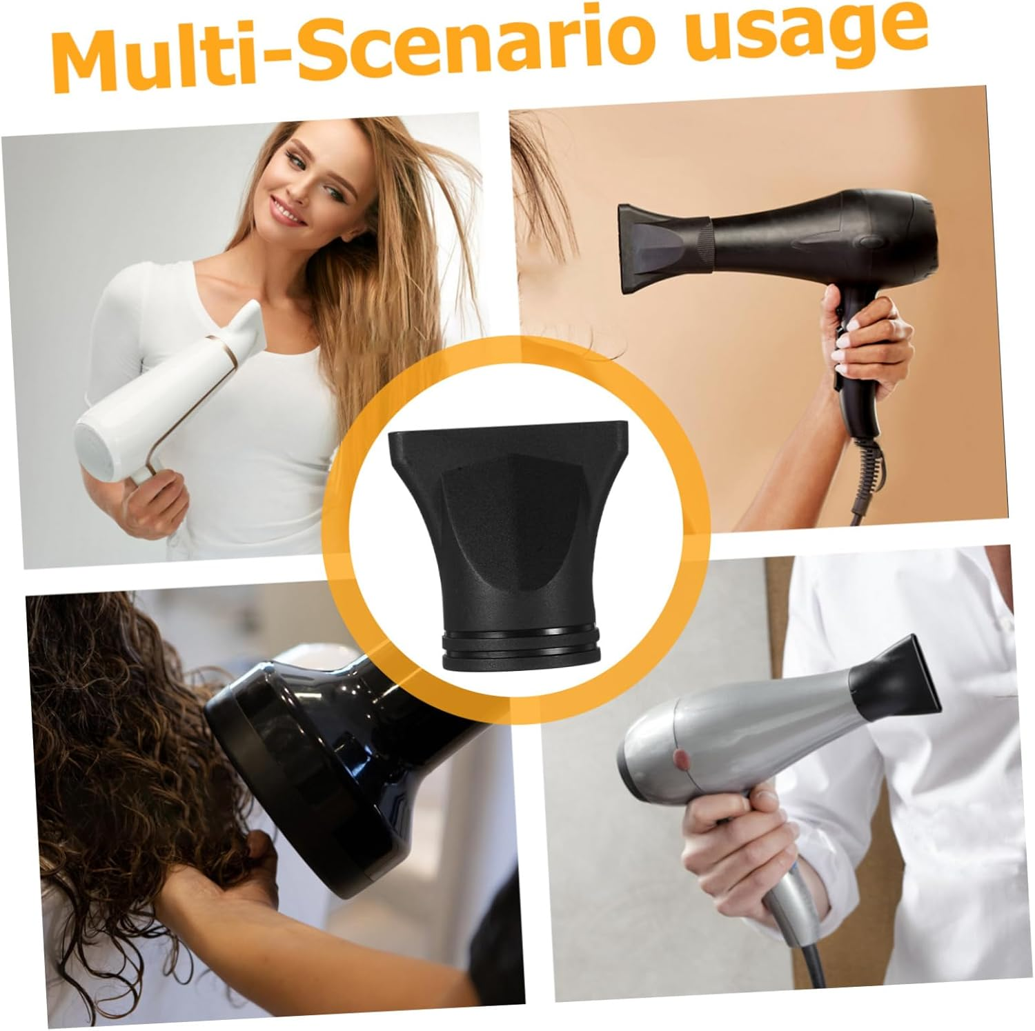 Yardenfun Blower Tube Air Collector Blow Dryer Hairdryer Hair Dryer Expansion Nozzle Plastic Black image number 6