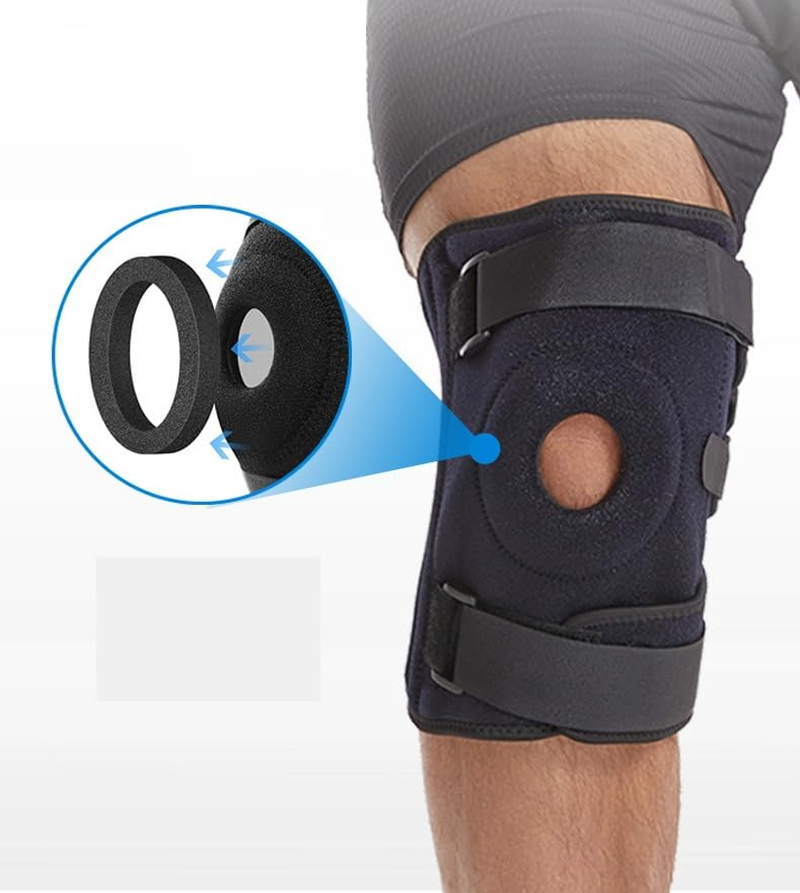 Knee Pad the plus Size Knee Pad Is Suitable for Knee Pain, with a Large Adjustable Knee Support Strap and Side Stabilizer, Suitable for Arthritis Pain, Meniscus Tear, ACL, LCL, Injury Recovery, and Pain Relief - Suitable for Both Women and Men. (Black, 3XL/4XL) image number 5
