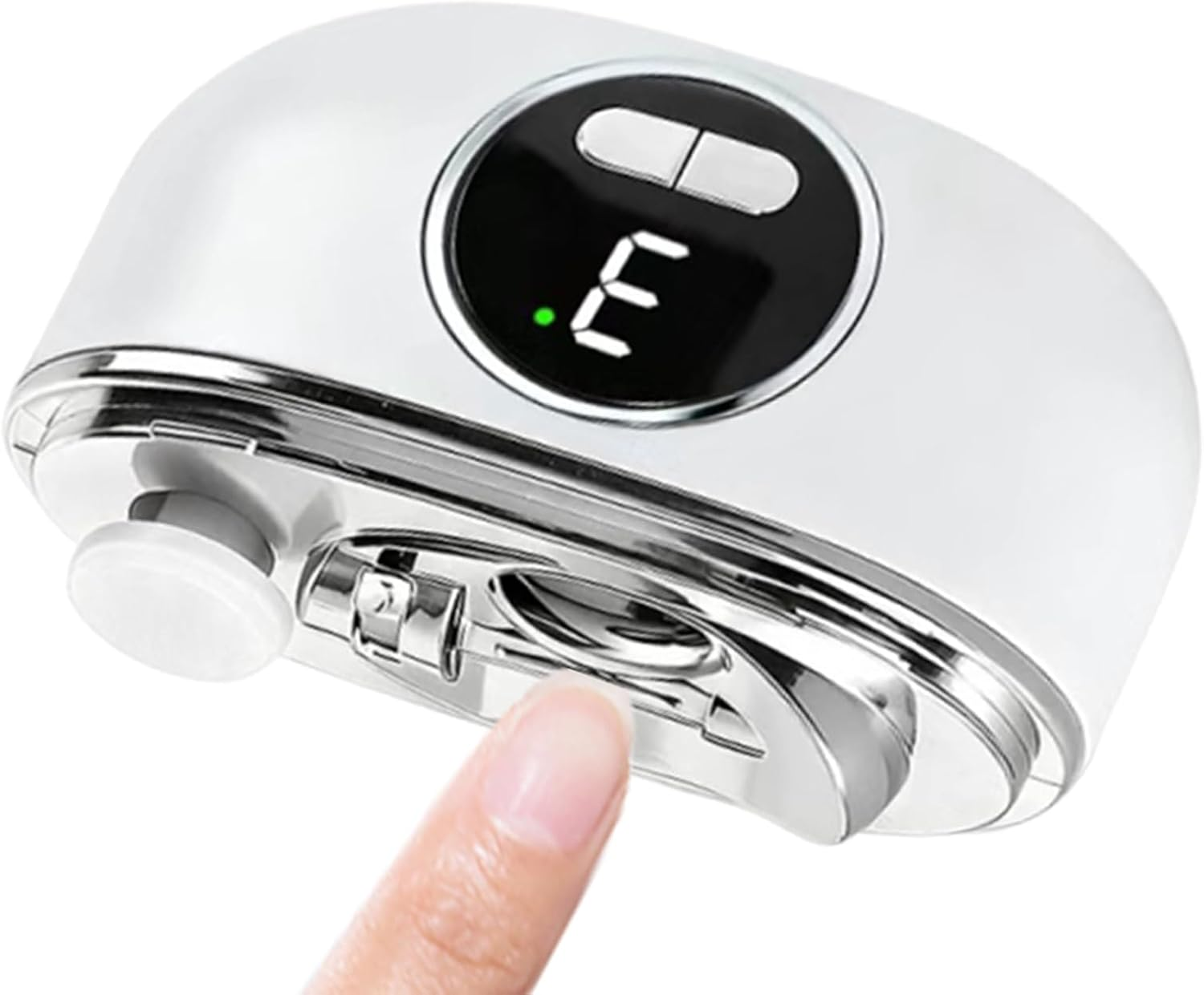 Electric Nail Clippers, Automatic Nail Clippers and Polisher 2 in 1, Cordless Rechargeable Fingernail Cutter, USB Rechargeable Quiet LED Trimmer for Friends Students Men Women Home Indoor