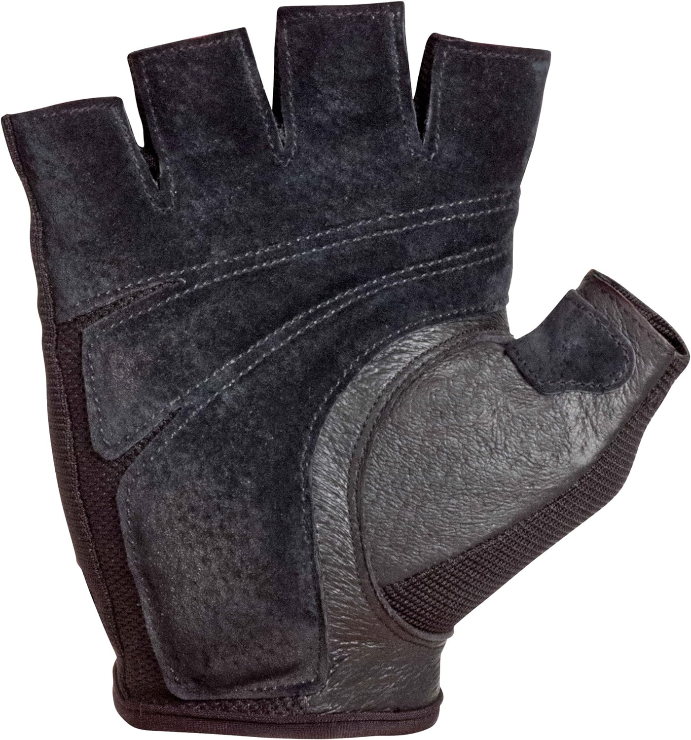 Harbinger Power Non-Wristwrap Workout Weightlifting Gloves with Stretchback Mesh and Leather Palm image number 2