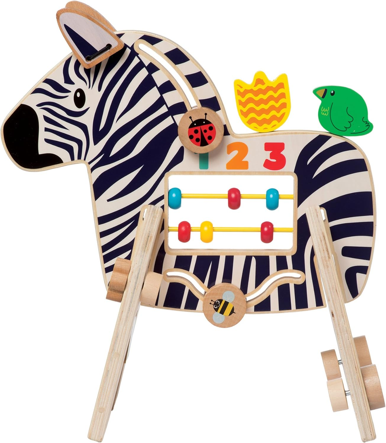 Manhattan Toy Safari Wooden Toddler Activity Toy for Ages 1 Year and up (Zebra) image number 5