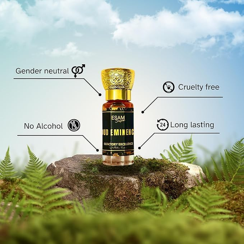 Generic Oud Eminence Attar Natural Perfume, 6Ml, Alcohol-Free Unisex Roll-On Body Spray